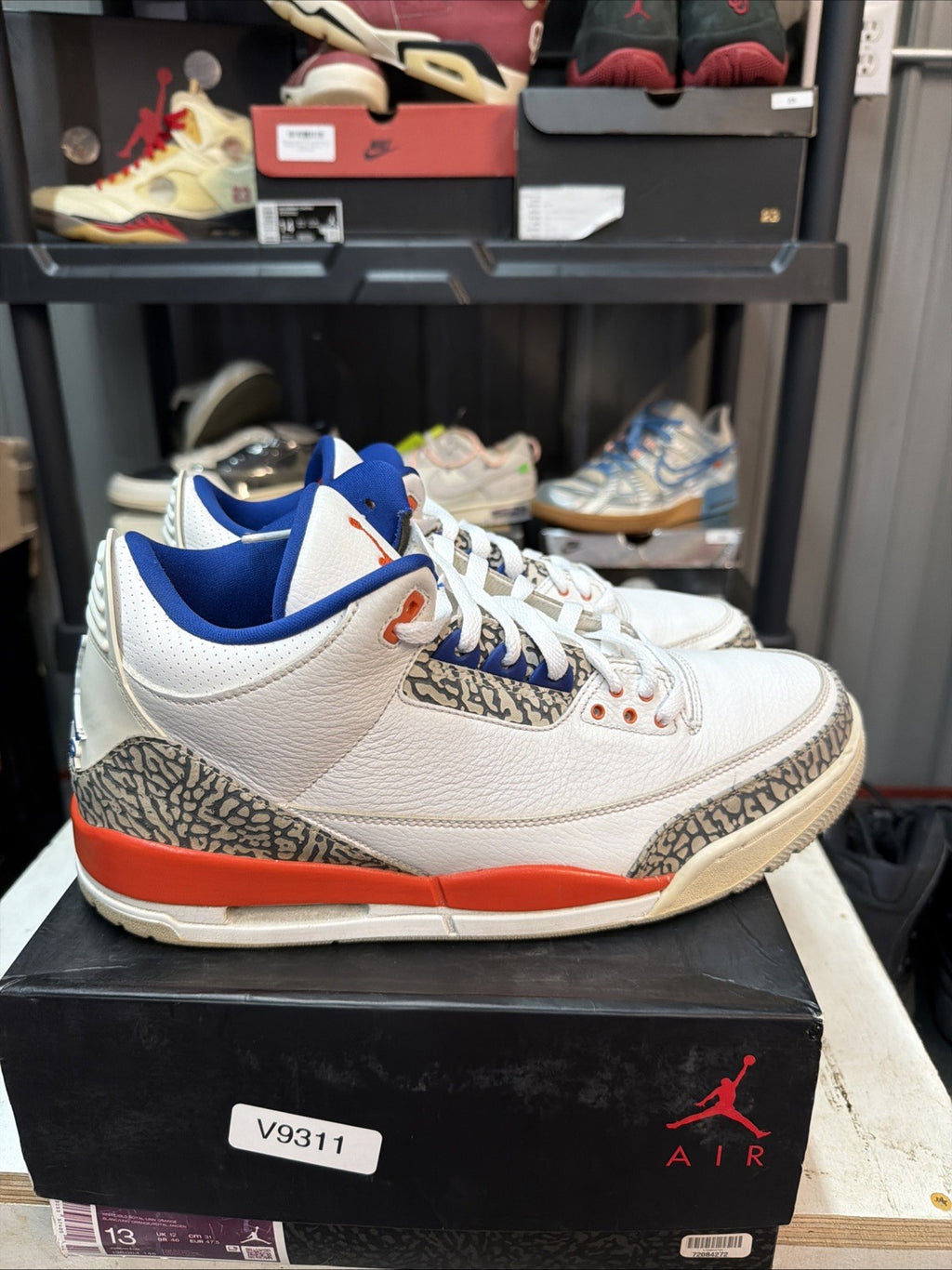 Air Jordan 3 Retro "KNICKS" 2019 - Size 13 - 136064 148 (10307-312) Pre-owned 