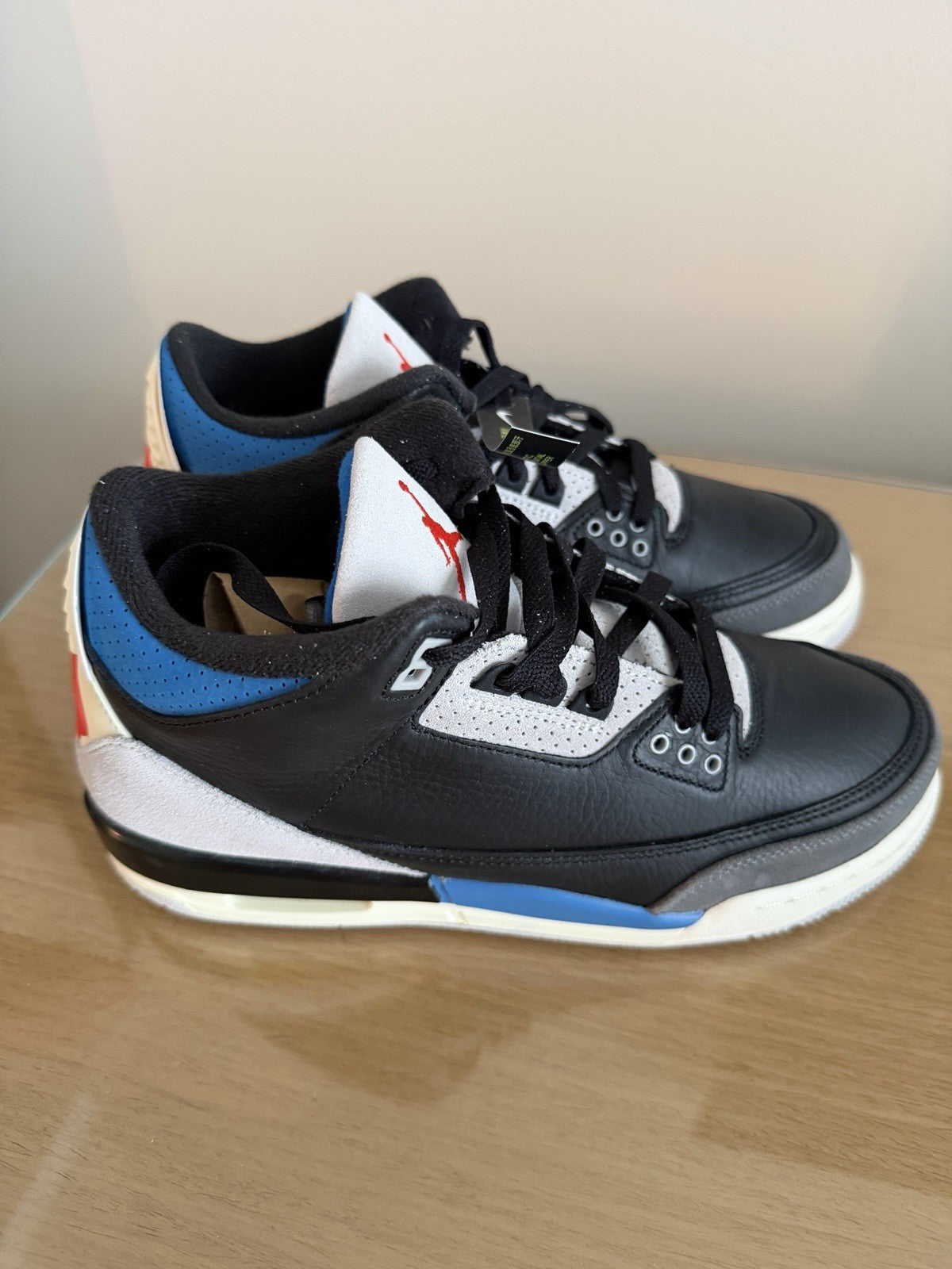 Nike Air Jordan 3 Retro GS Rare Air Black Blue Red IB8968-004 Kids 5 Womens 6.5
