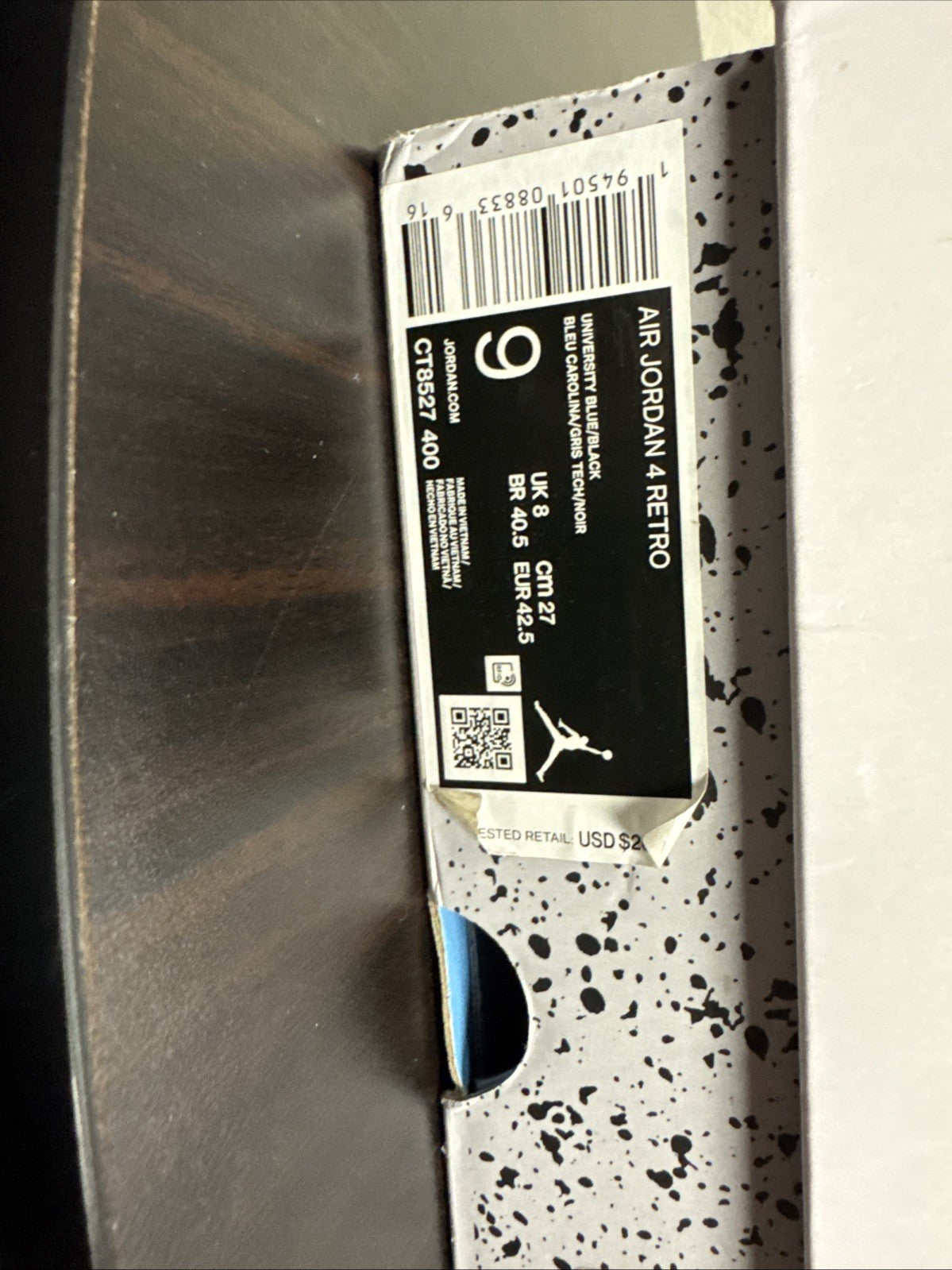 Jordan Air Jordan 4 Retro university blue men’s size 9￼