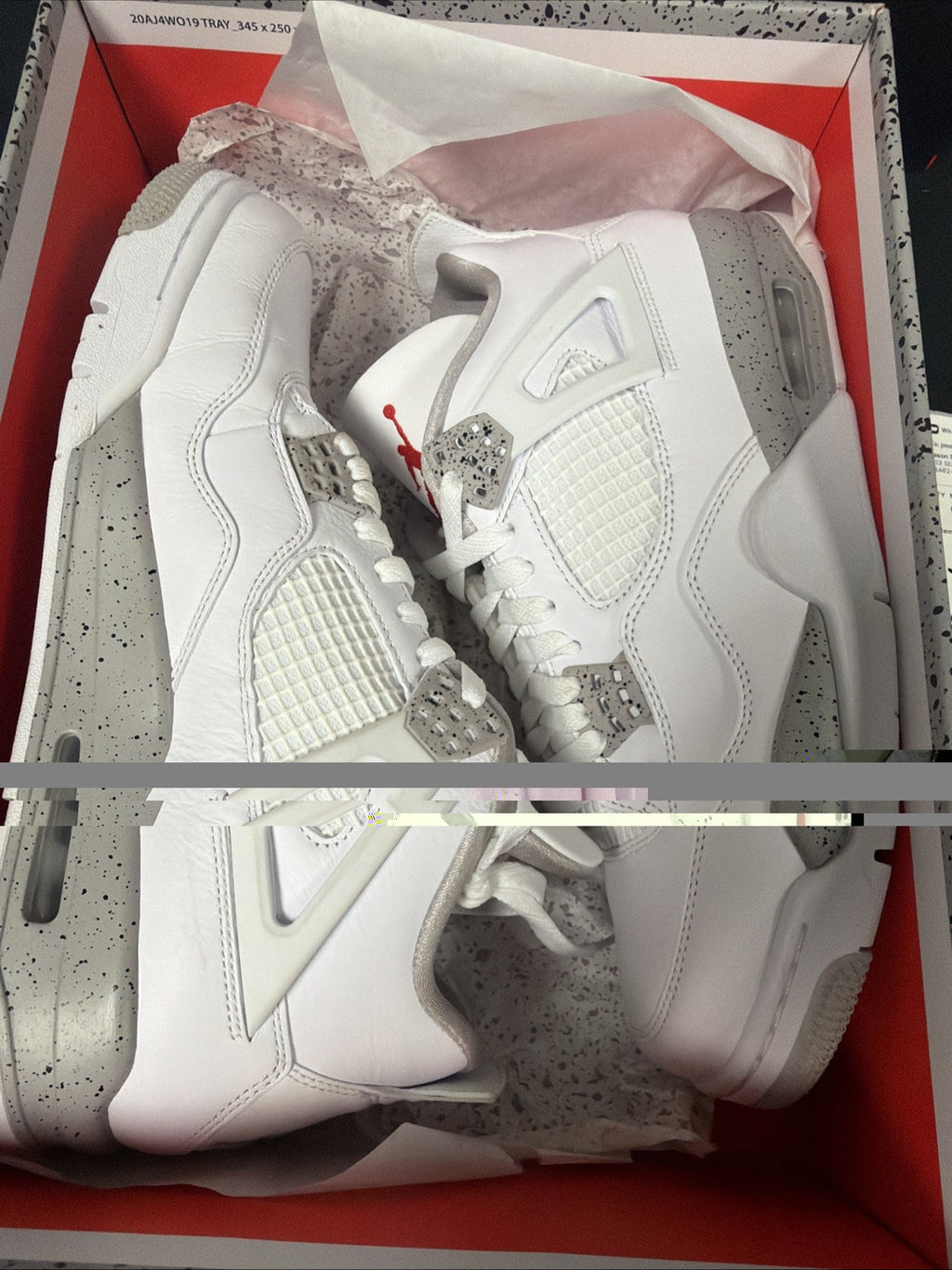 Air Jordan 4 Retro White Oreo Men's Size 10.5 CT8527-100