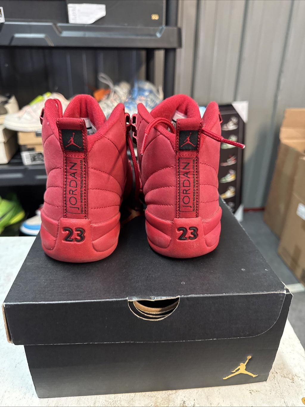 Size 4.5Y (GS) - Jordan 12 Retro Mid Gym Red