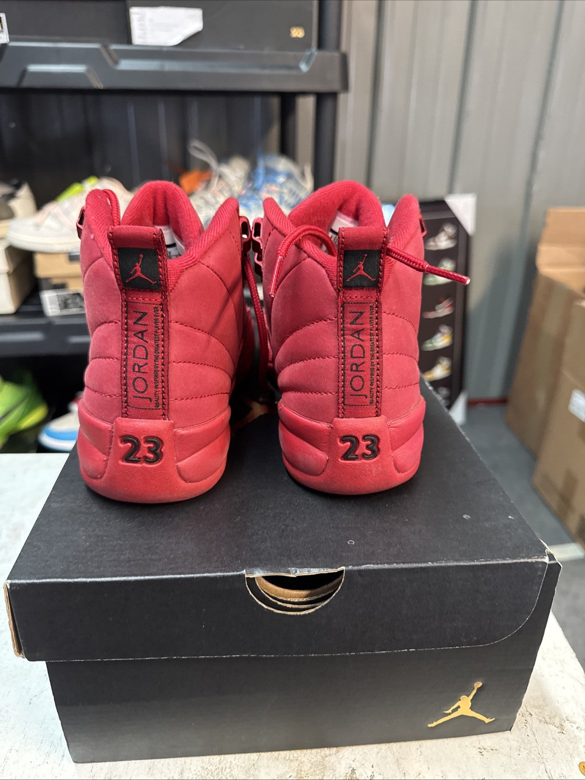 Size 4.5Y (GS) - Jordan 12 Retro Mid Gym Red
