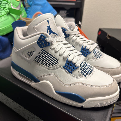 (Men's) Air Jordan 4 Retro 'Military Blue / Industrial Blue' (2024) Size 8 (207)