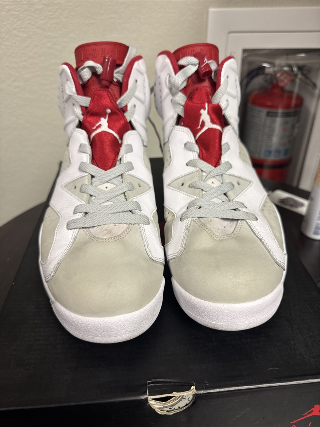 Jordan Air Jordan 6 Retro Shoes Mens 11.5 Maroon White Red High Top 384664-113