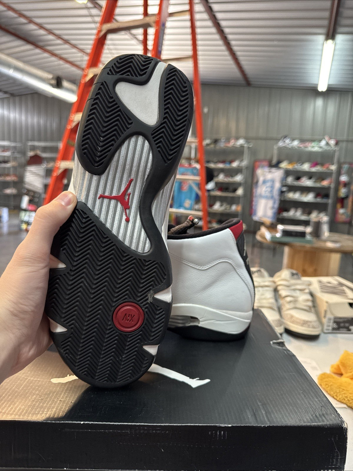 Size 12 - Air Jordan 14 Retro 2014 Black Toe | Wore Once