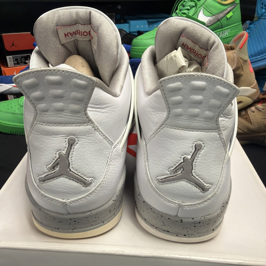Nike Air Jordan Retro 4 'Oreo 2021' White Sneakers Size 12 - super clean (217)