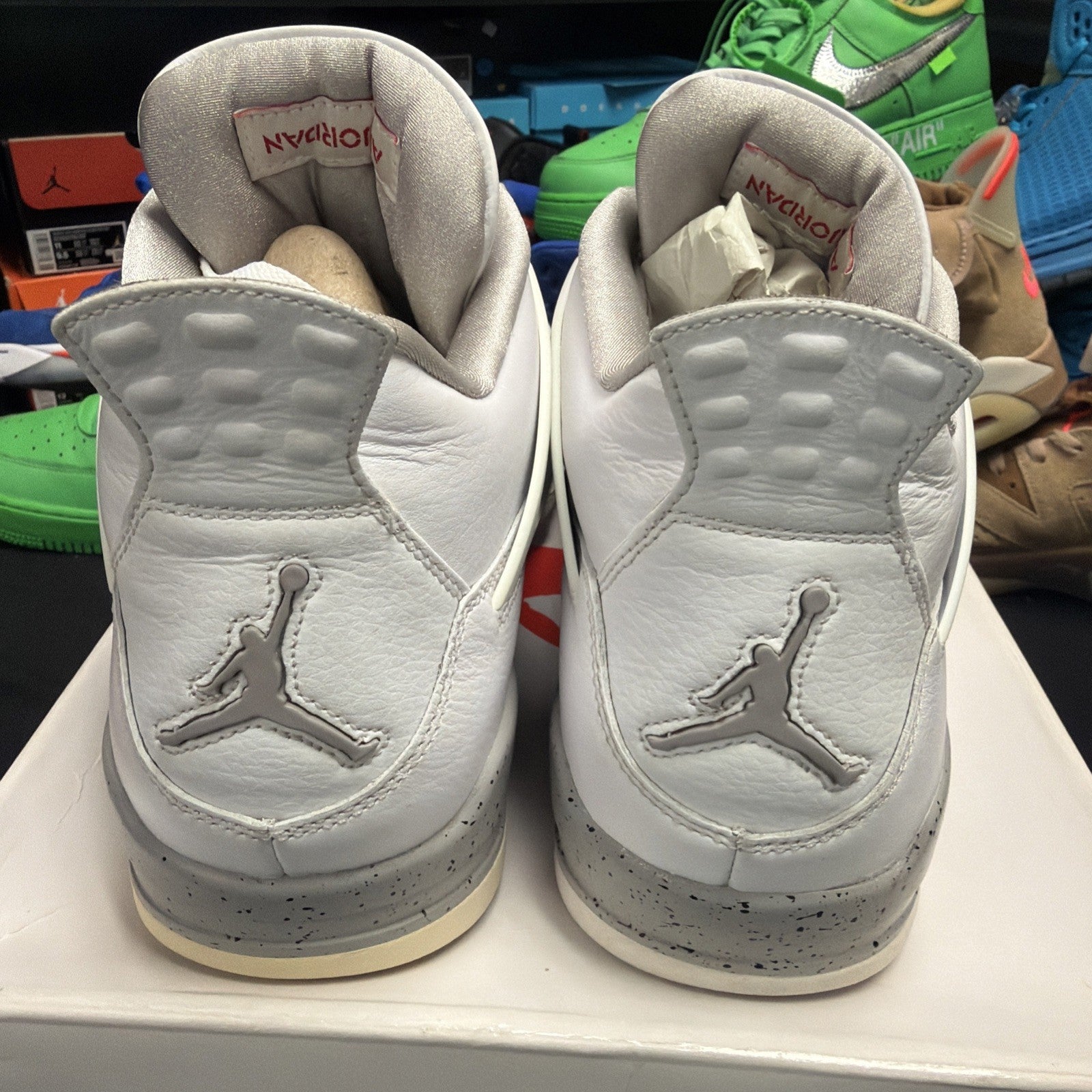 Nike Air Jordan Retro 4 'Oreo 2021' White Sneakers Size 12 - super clean (217)