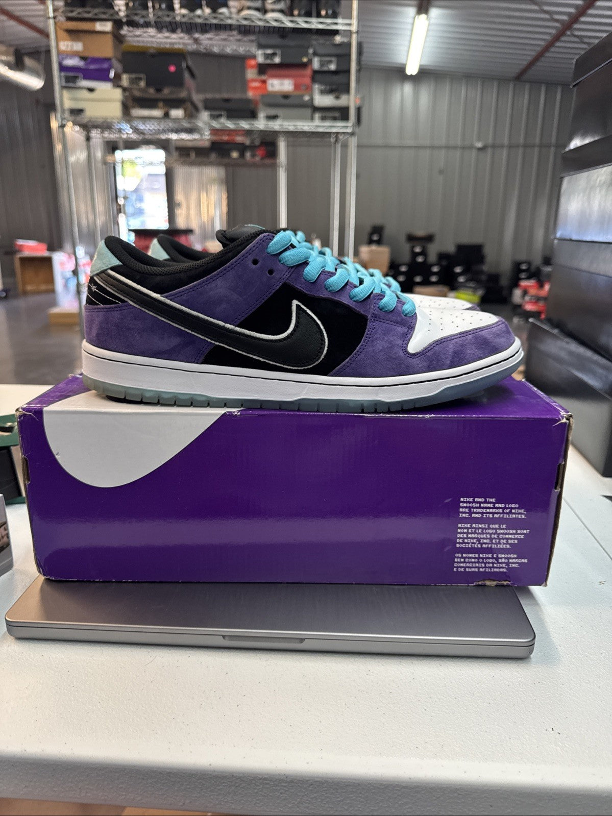 Size 14 - Nike SB Dunk Low Pro Court Purple Black White