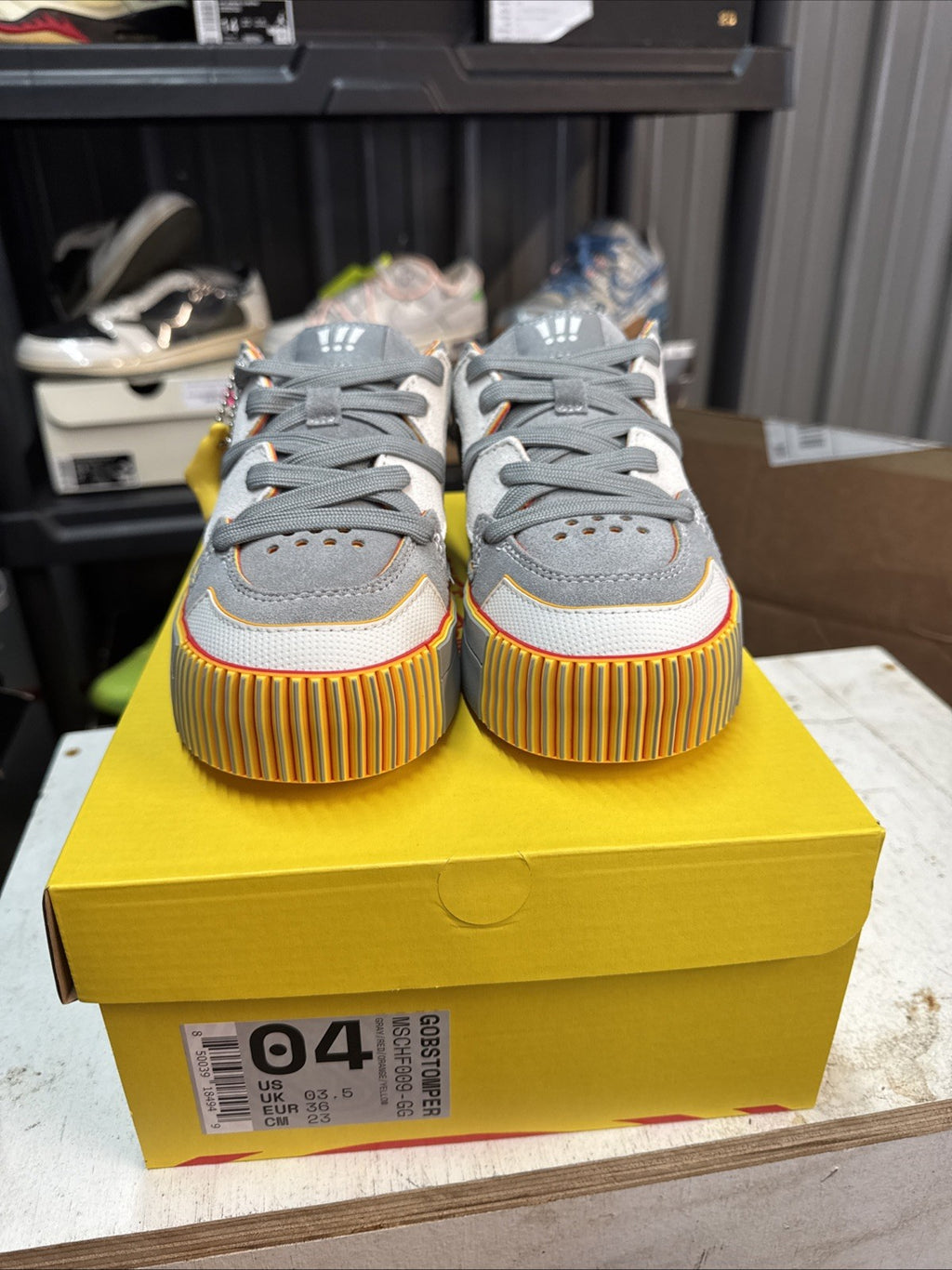 Size 4 - MSCHF Gobstomper Graylag Goose Edition