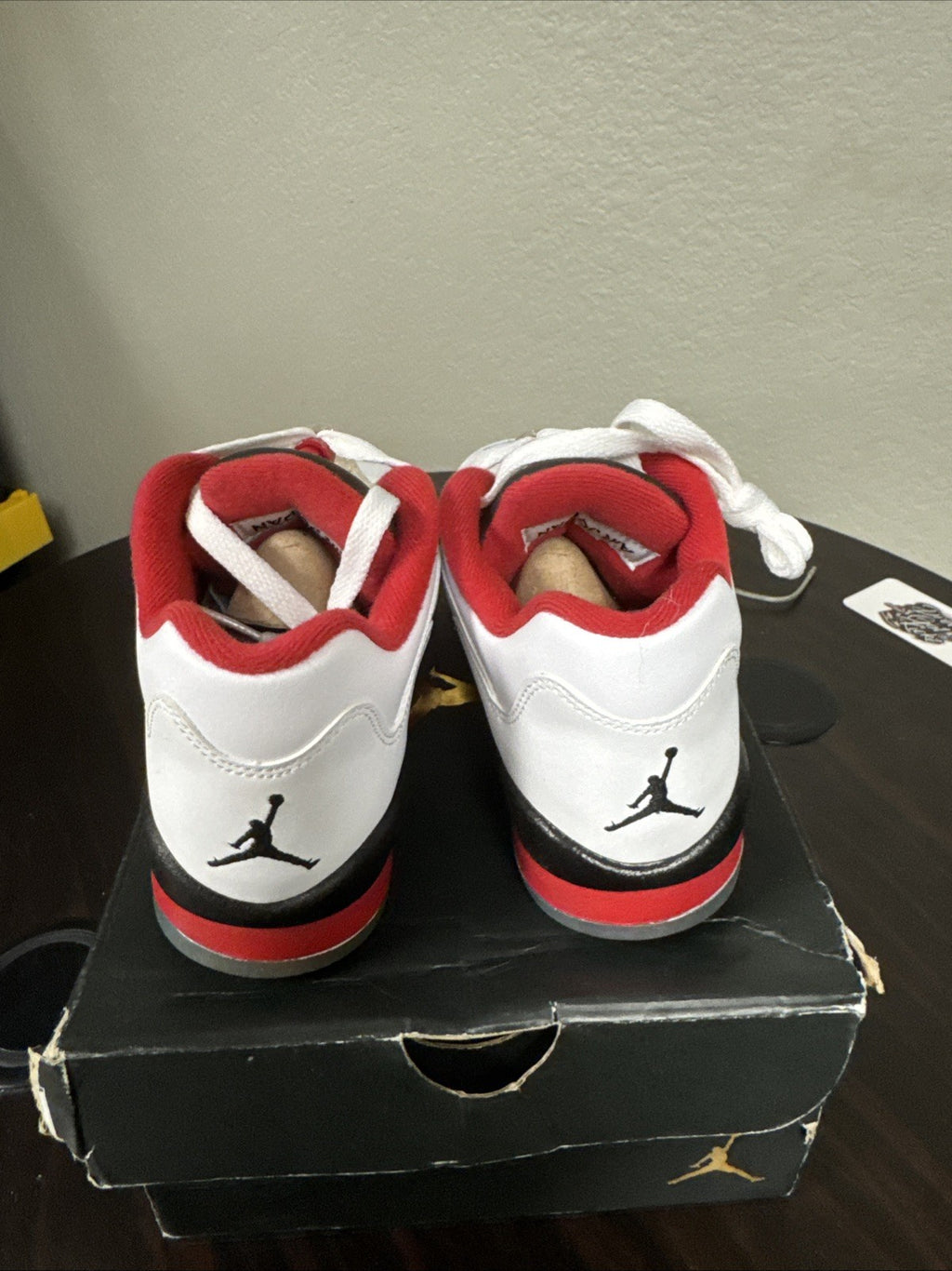 Jordan Air Jordan 5 Retro Low GS White Red Black Boys Sneakers US Size 5Y