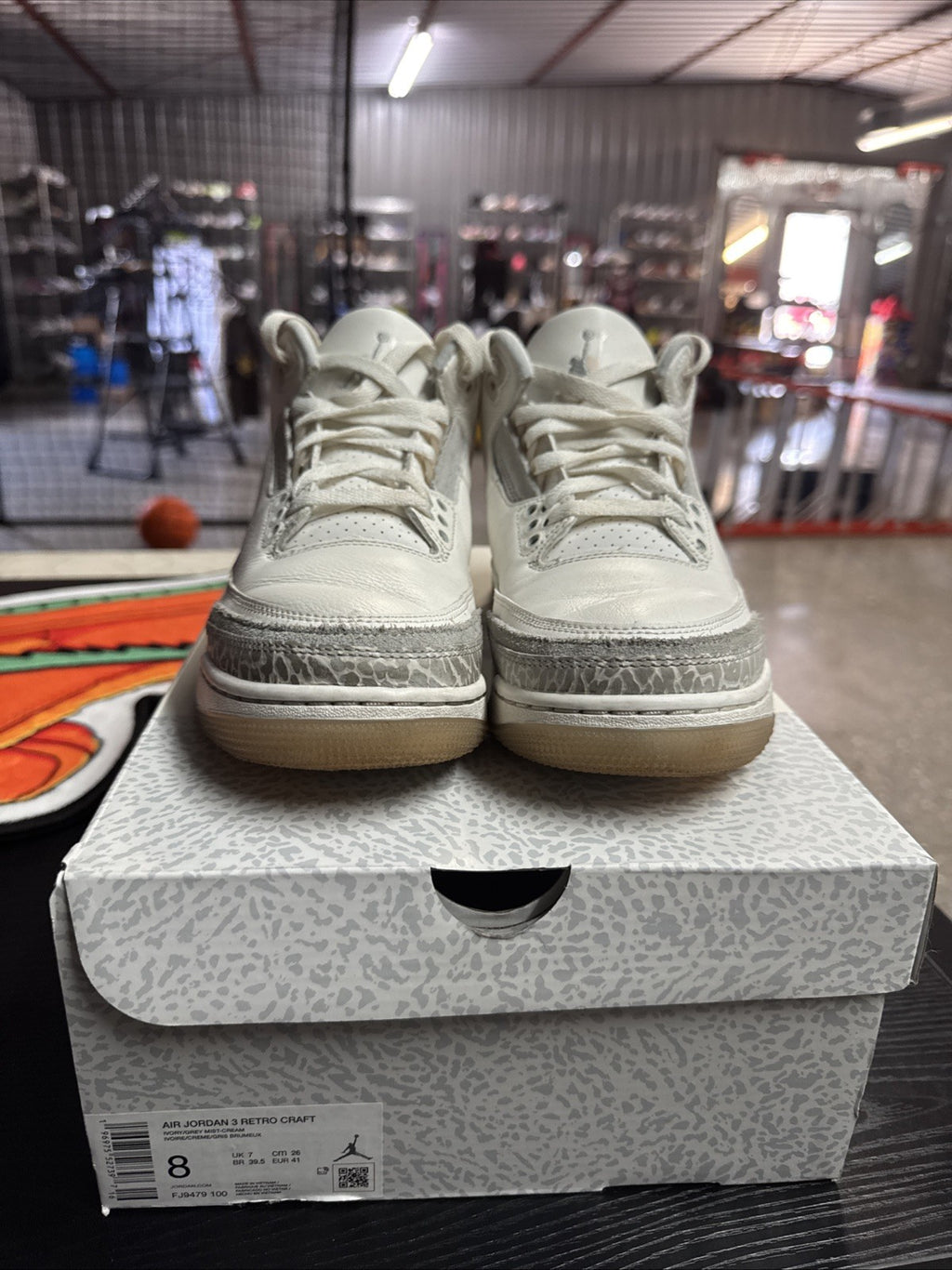 Size 8 - Jordan 3 Retro 'Craft Ivory'