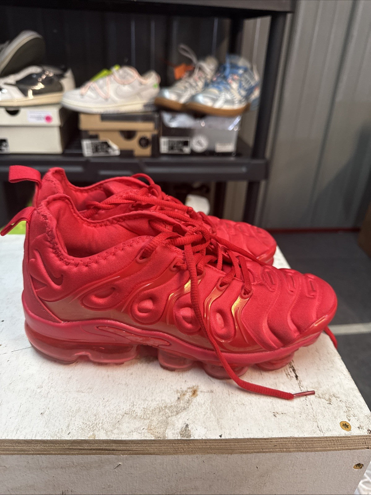 Size 7 - Nike Air Vapormax Plus Triple Red | Replacement Box