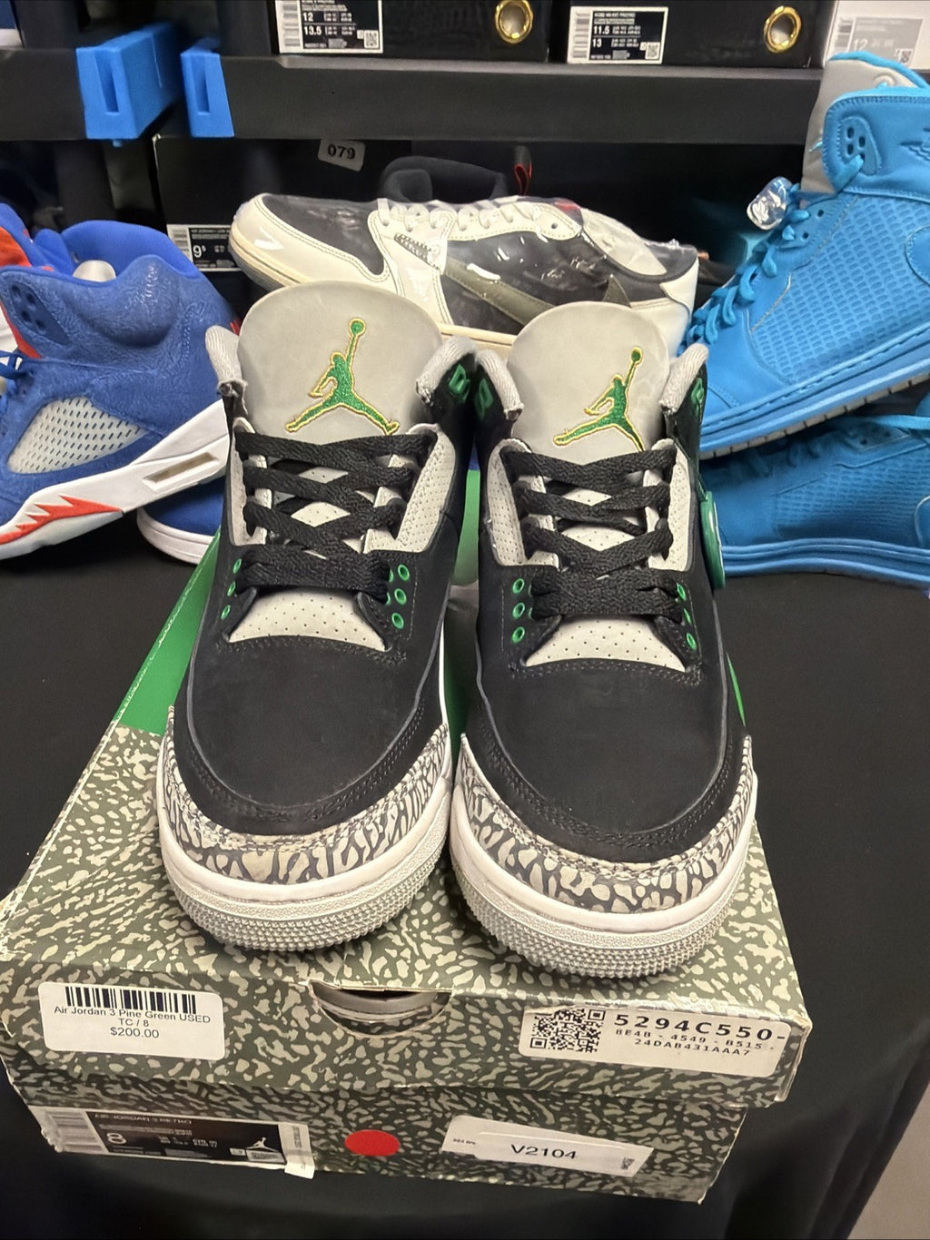 Size 8 - Jordan 3 Retro Mid Pine Green
