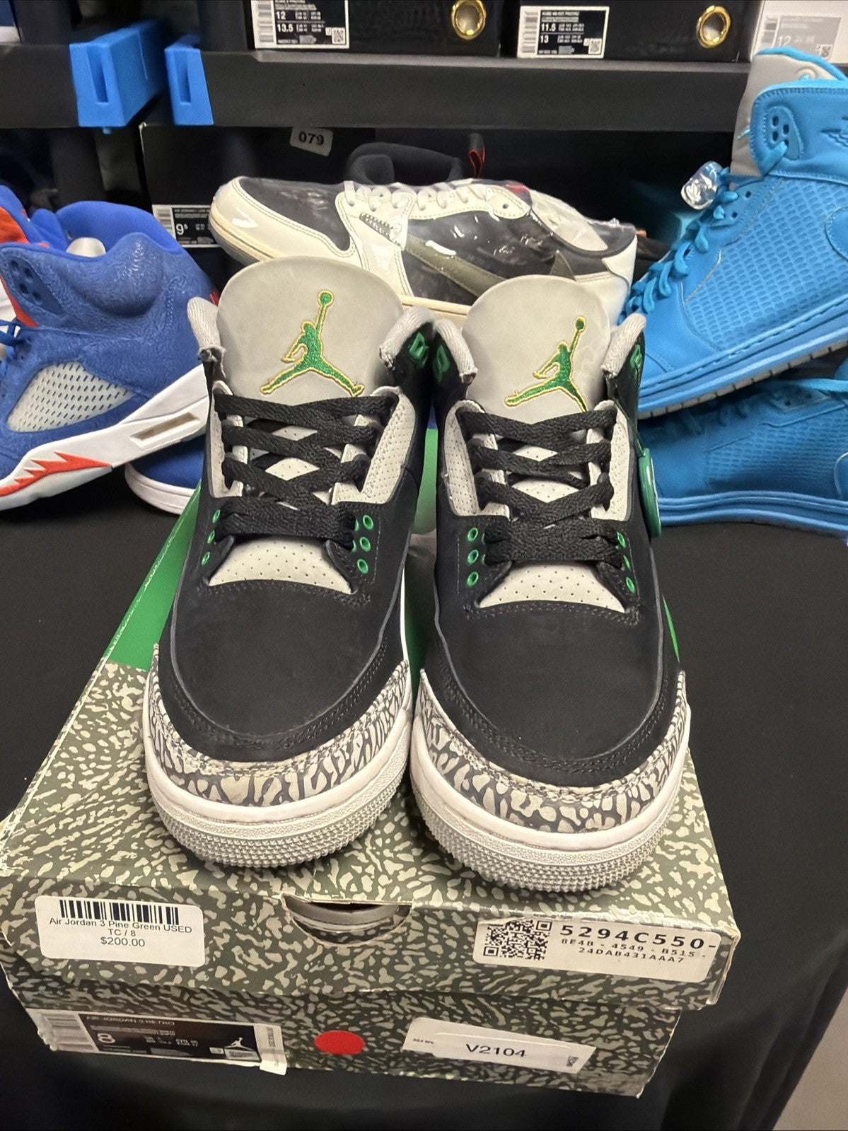 Size 8 - Jordan 3 Retro Mid Pine Green