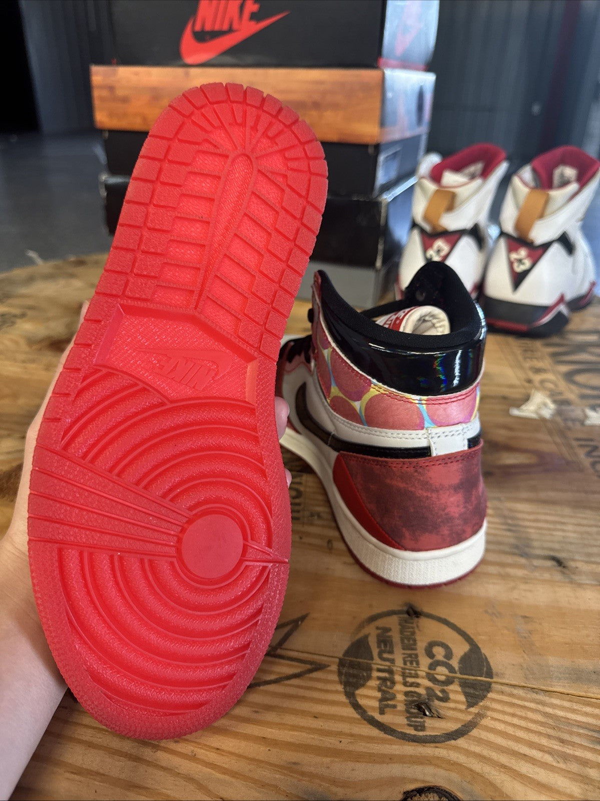 Size 7.5 - Jordan 1 Retro OG Spiderverse | Replacement Box - Worn Once