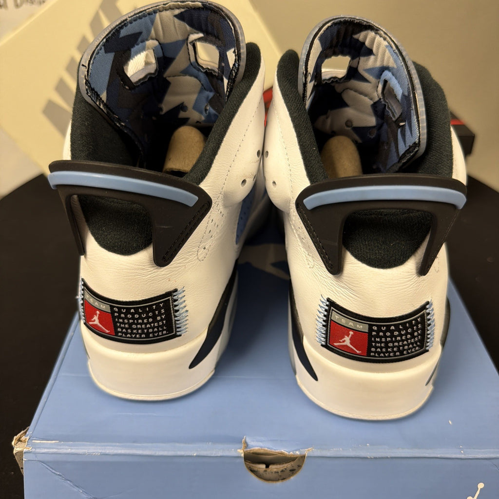 Nike Air Jordan 6 Retro University Blue White Black Men’s Size 9 CT8529 410