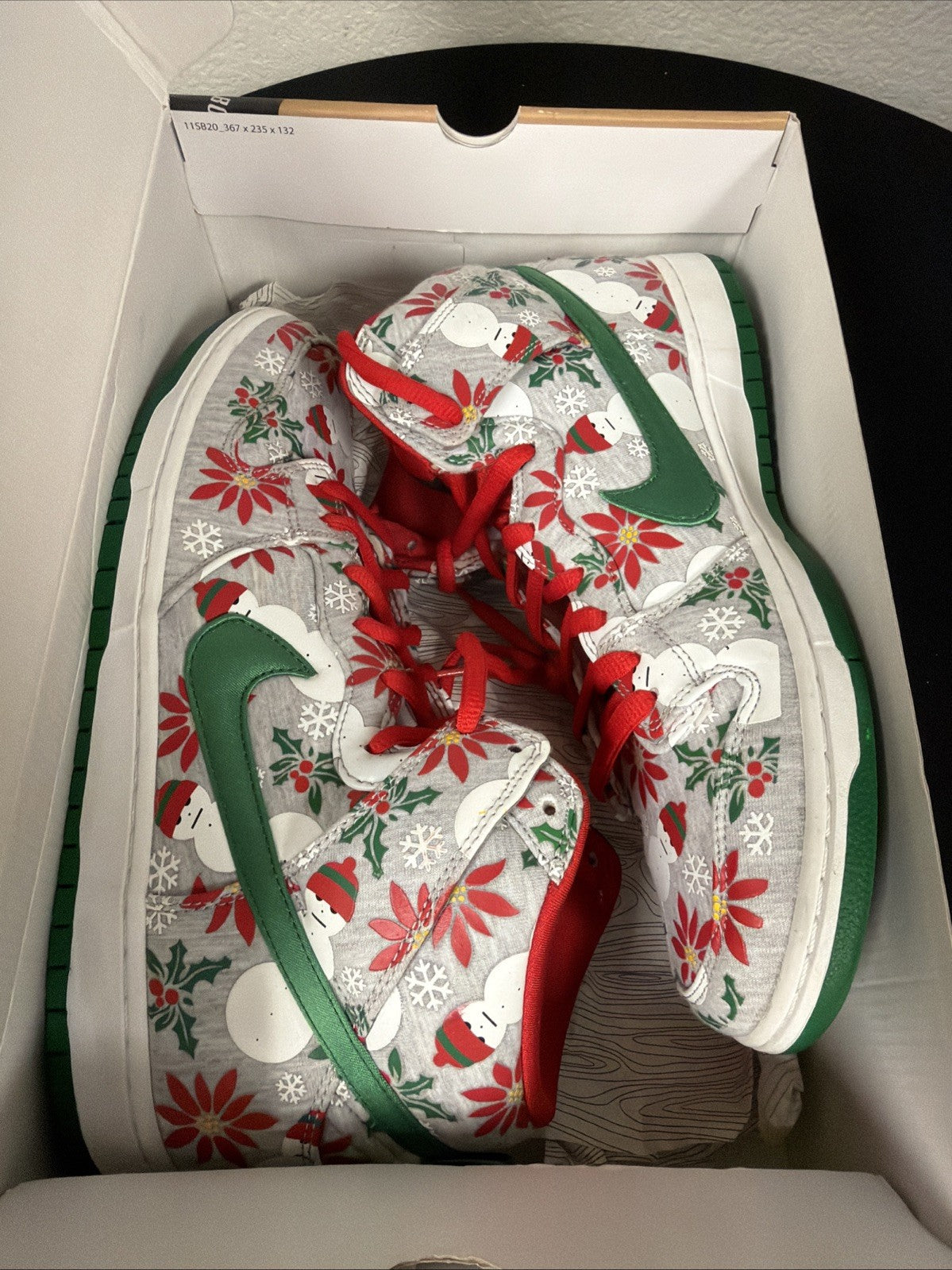 Size 13 - Nike SB Dunk High Pro x Concepts Ugly Sweater Grey 2014 Rare
