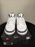 Air Jordan 3 Retro Dark Iris White Black Purple Men's Size 10.5 CT8532-105