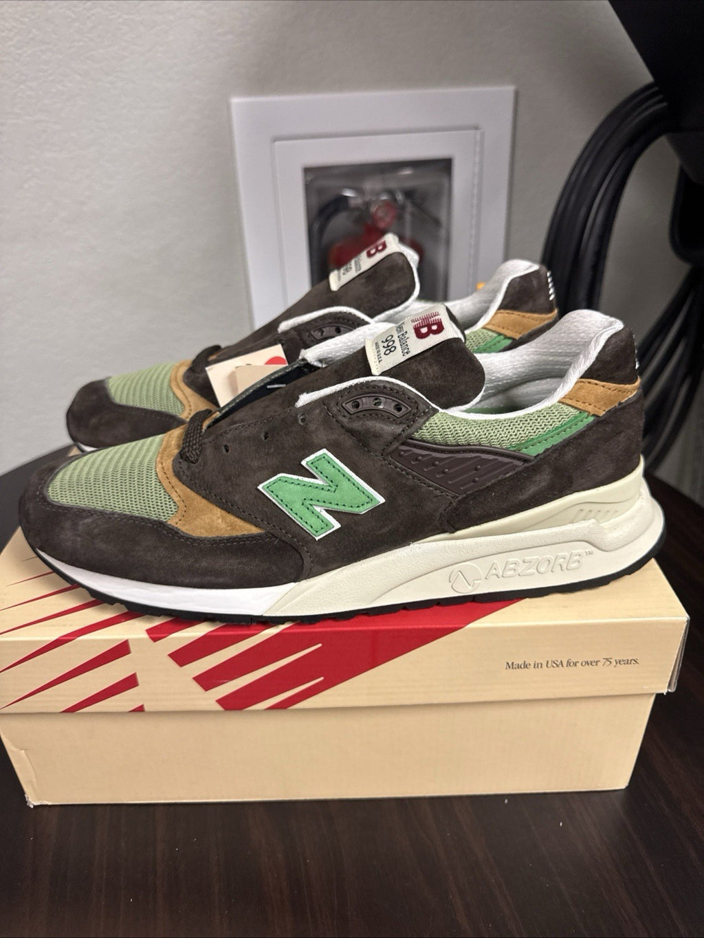 New Balance 998 Made in USA x Teddy Santis Low Brown Green - U998BG