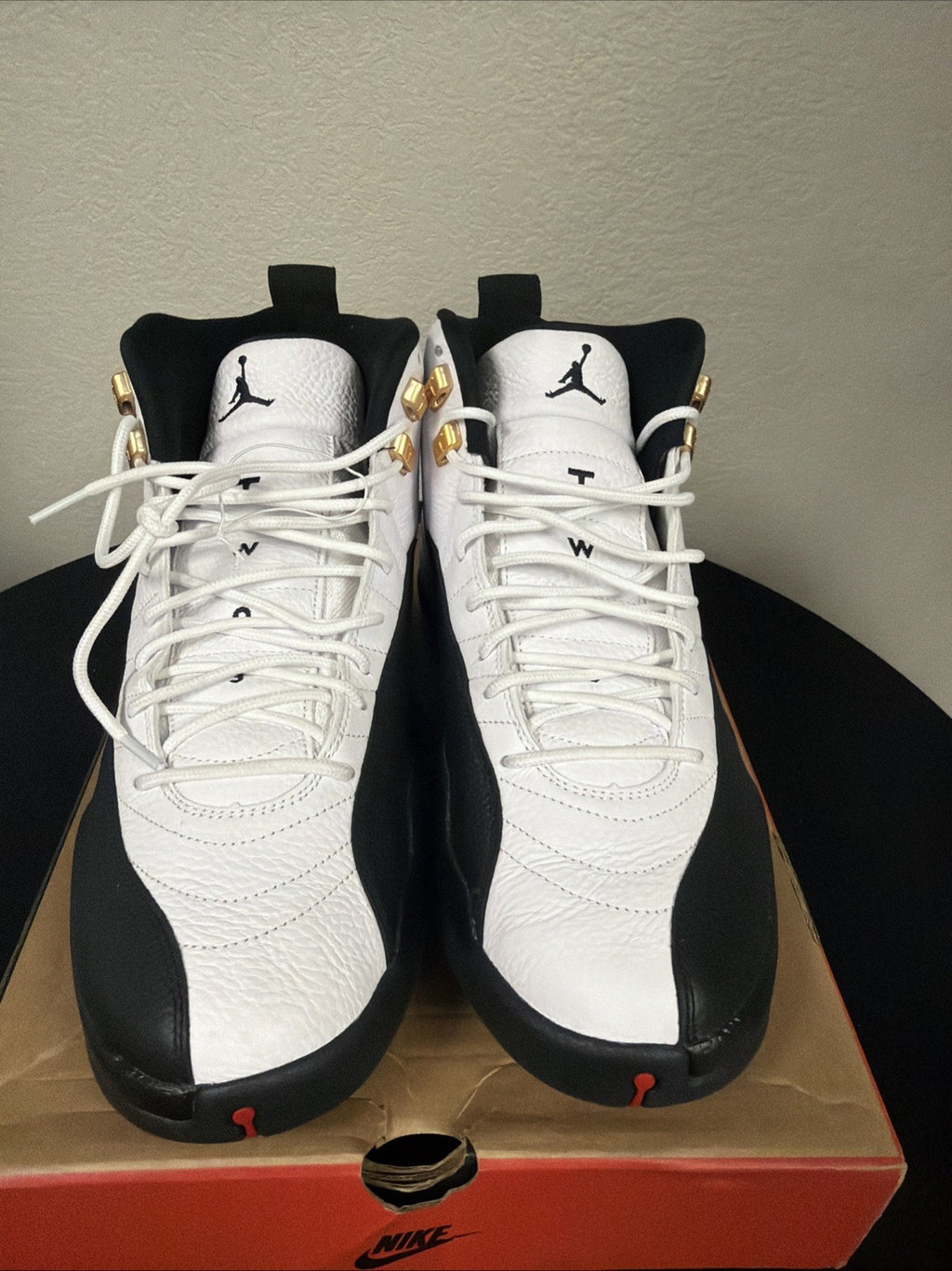 Men’s Nike Air Jordan 12 Retro Taxi White Black 2025 CT8013-117 NEW Size 13