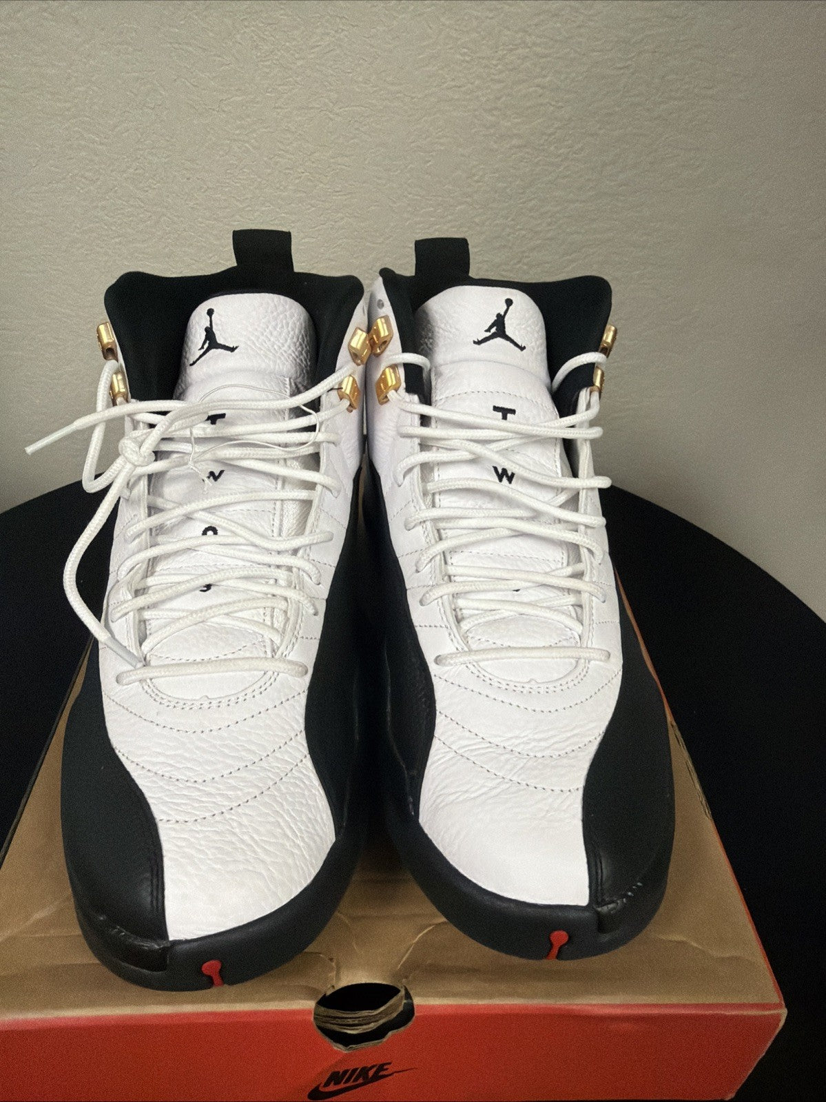 Men’s Nike Air Jordan 12 Retro Taxi White Black 2025 CT8013-117 NEW Size 13