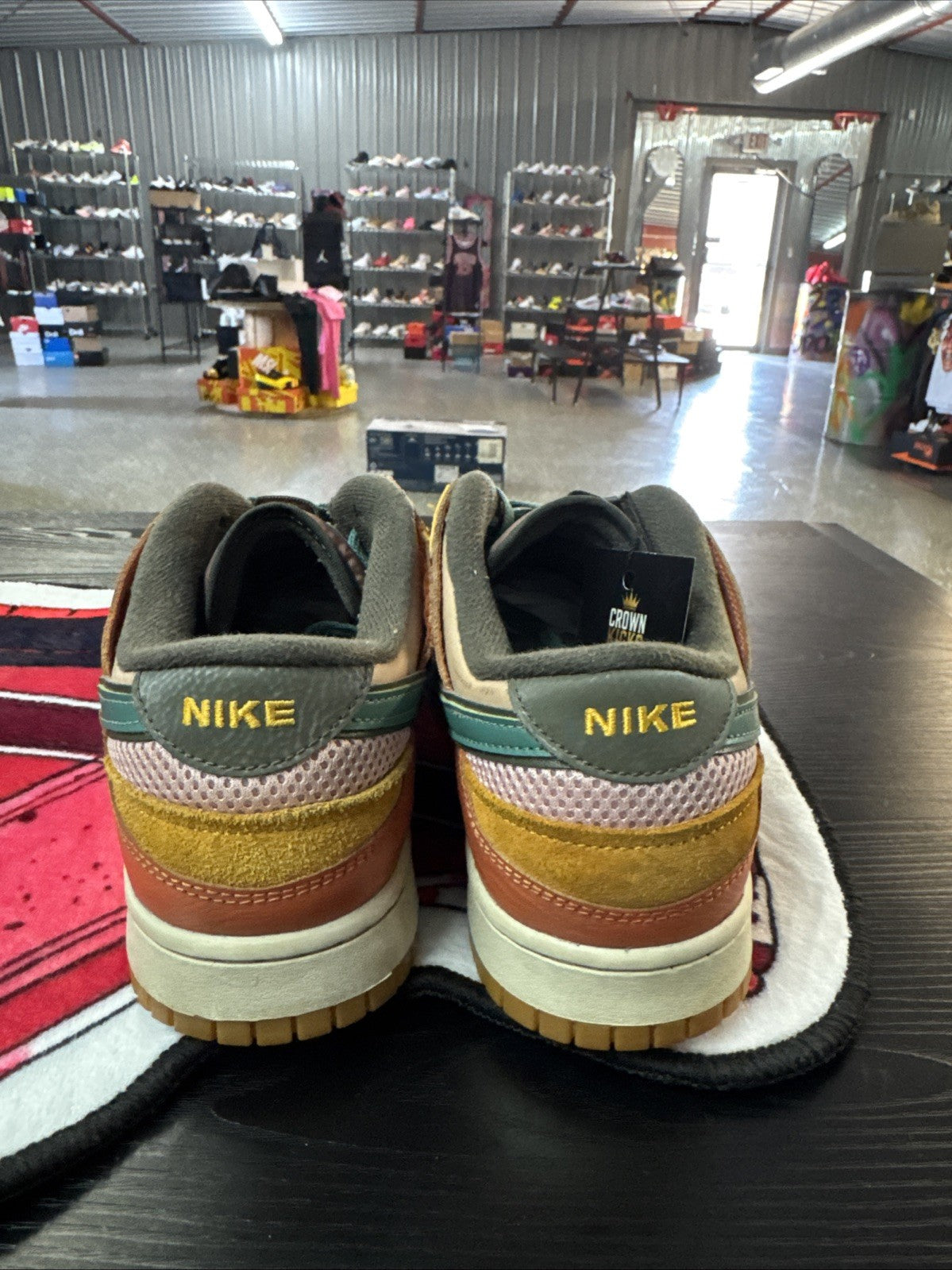 Size 10 - Nike Dunk Low Scrap Archaeo Brown Green Colorblock | Replacement Box