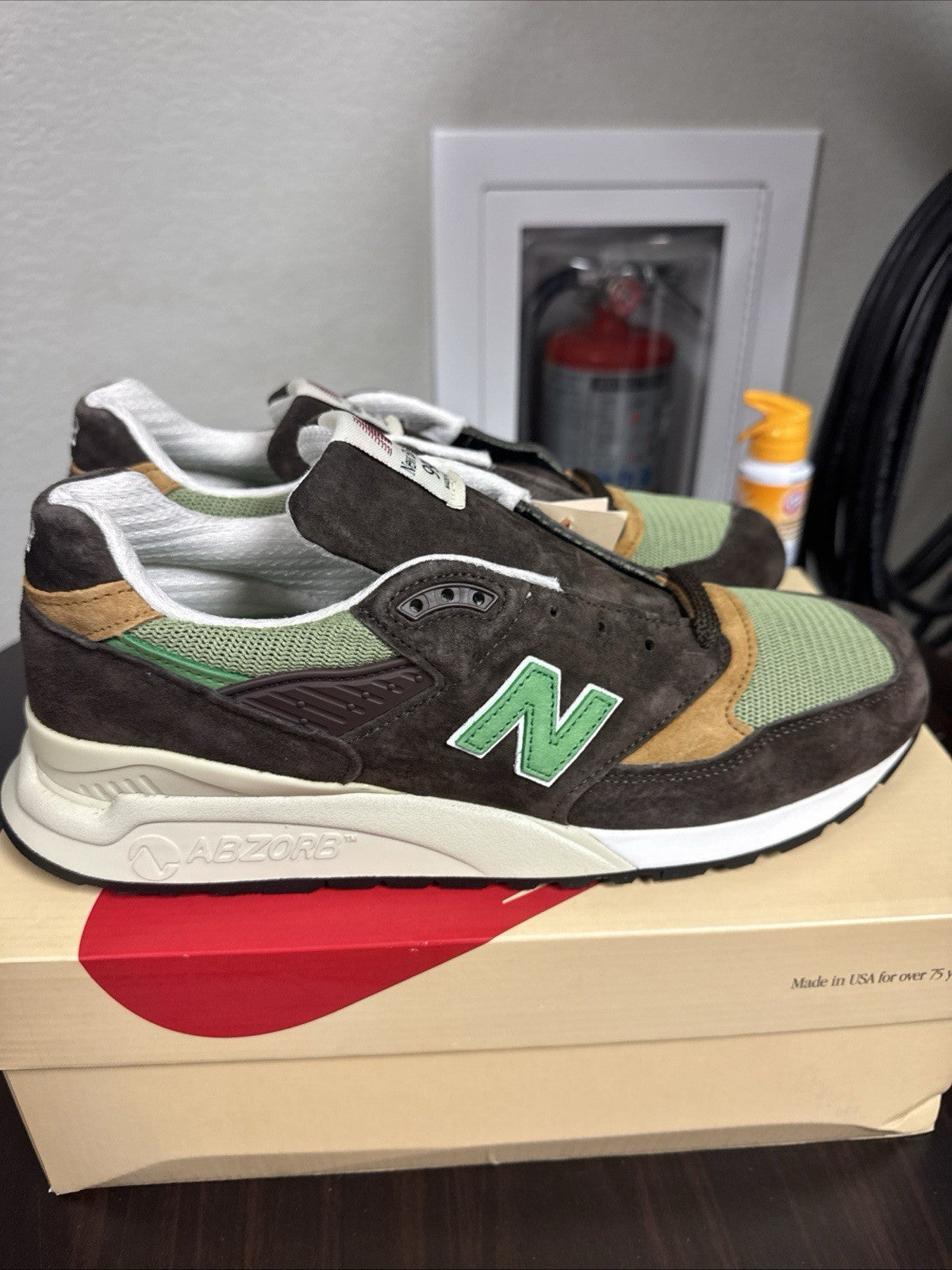 New Balance 998 Made in USA x Teddy Santis Low Brown Green - U998BG