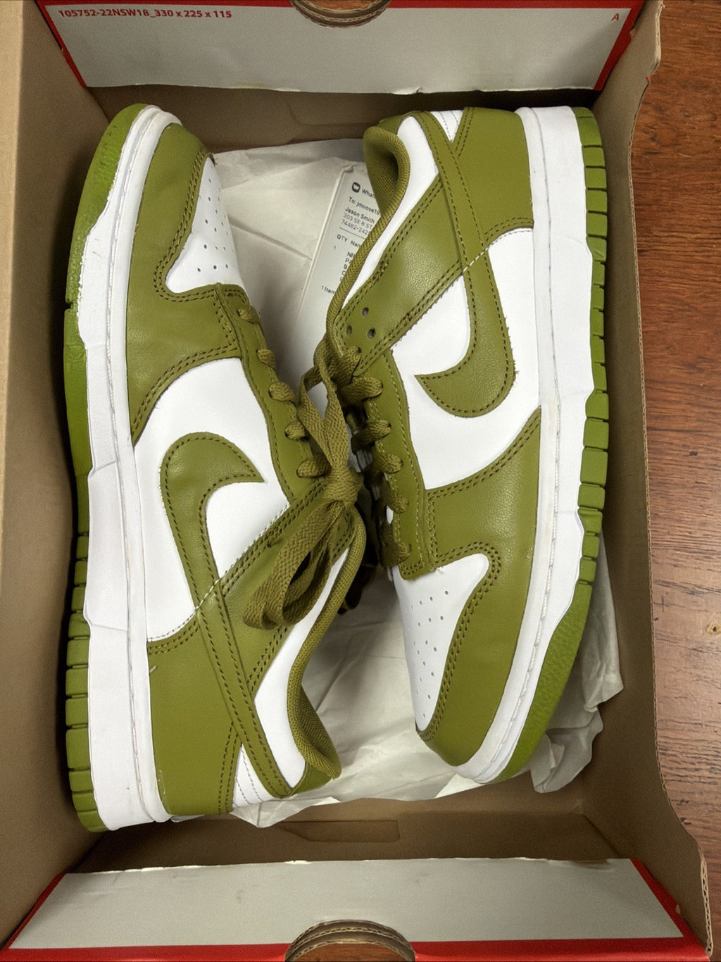 Nike Men's Dunk Low Retro White/Pacific Moss DV0833-105 i