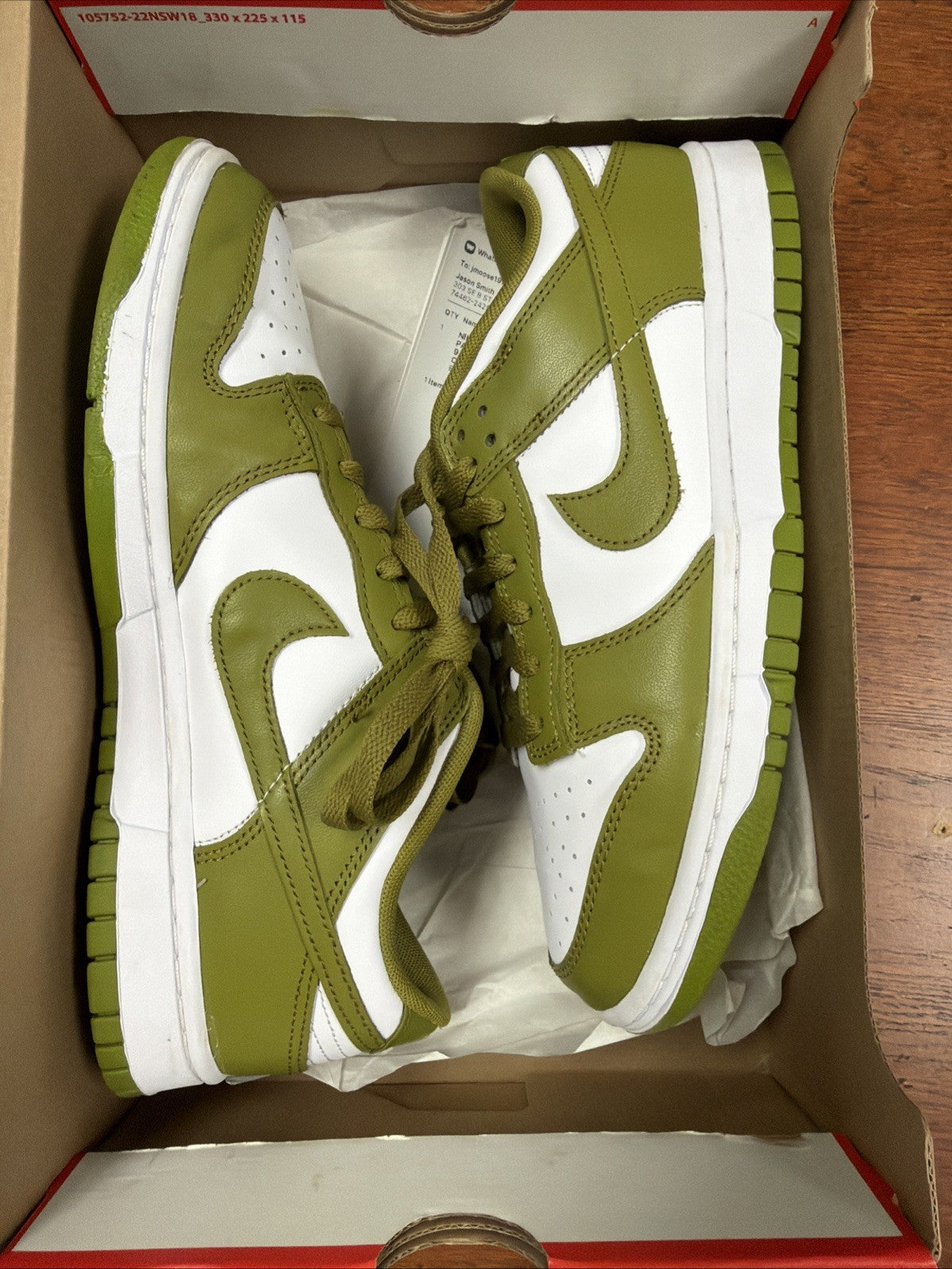 Nike Men's Dunk Low Retro White/Pacific Moss DV0833-105 i