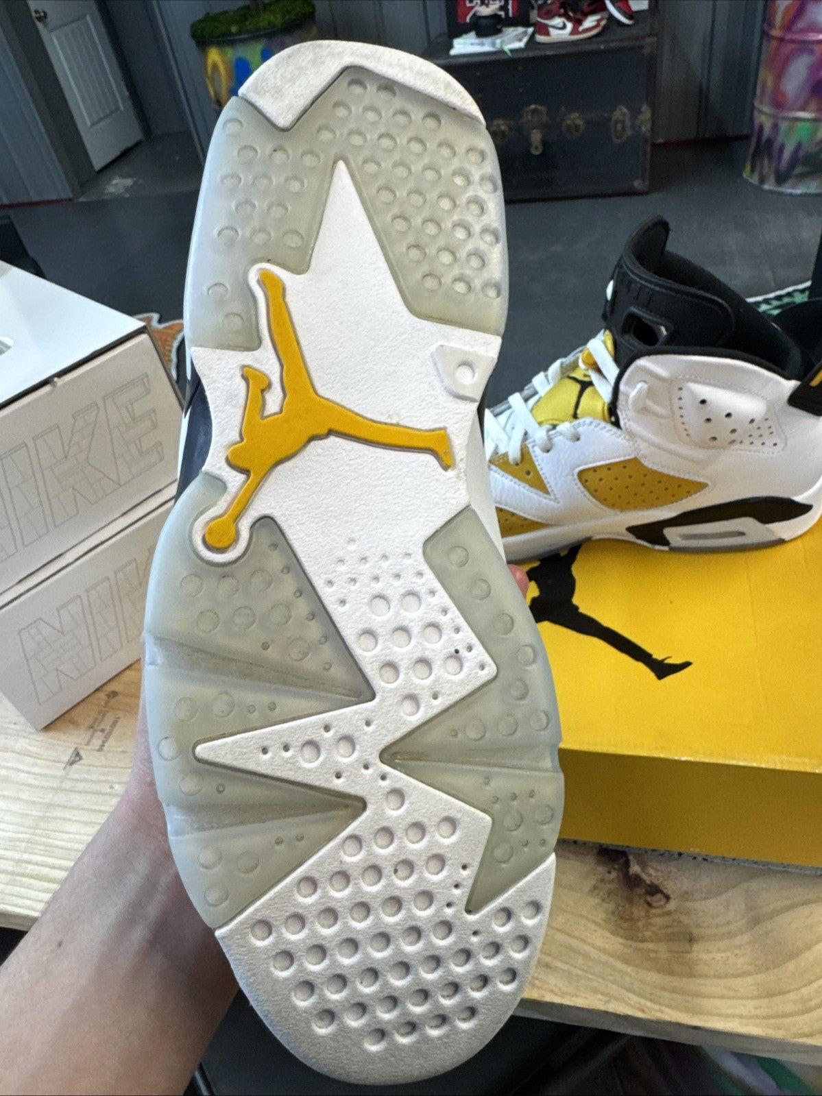 Size 10.5 - Nike Air Jordan 6 Retro Yellow Ochre