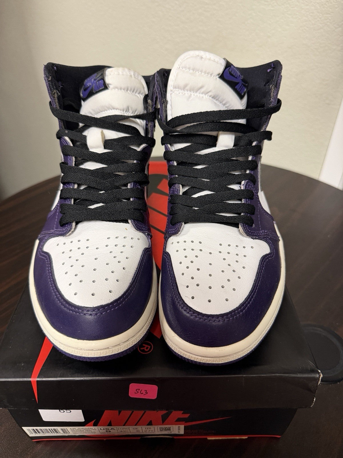 Size 9 - Air Jordan 1 Retro OG High Court Purple