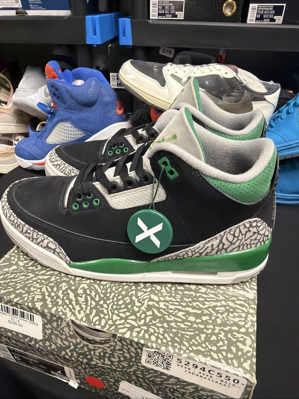 Size 8 - Jordan 3 Retro Mid Pine Green