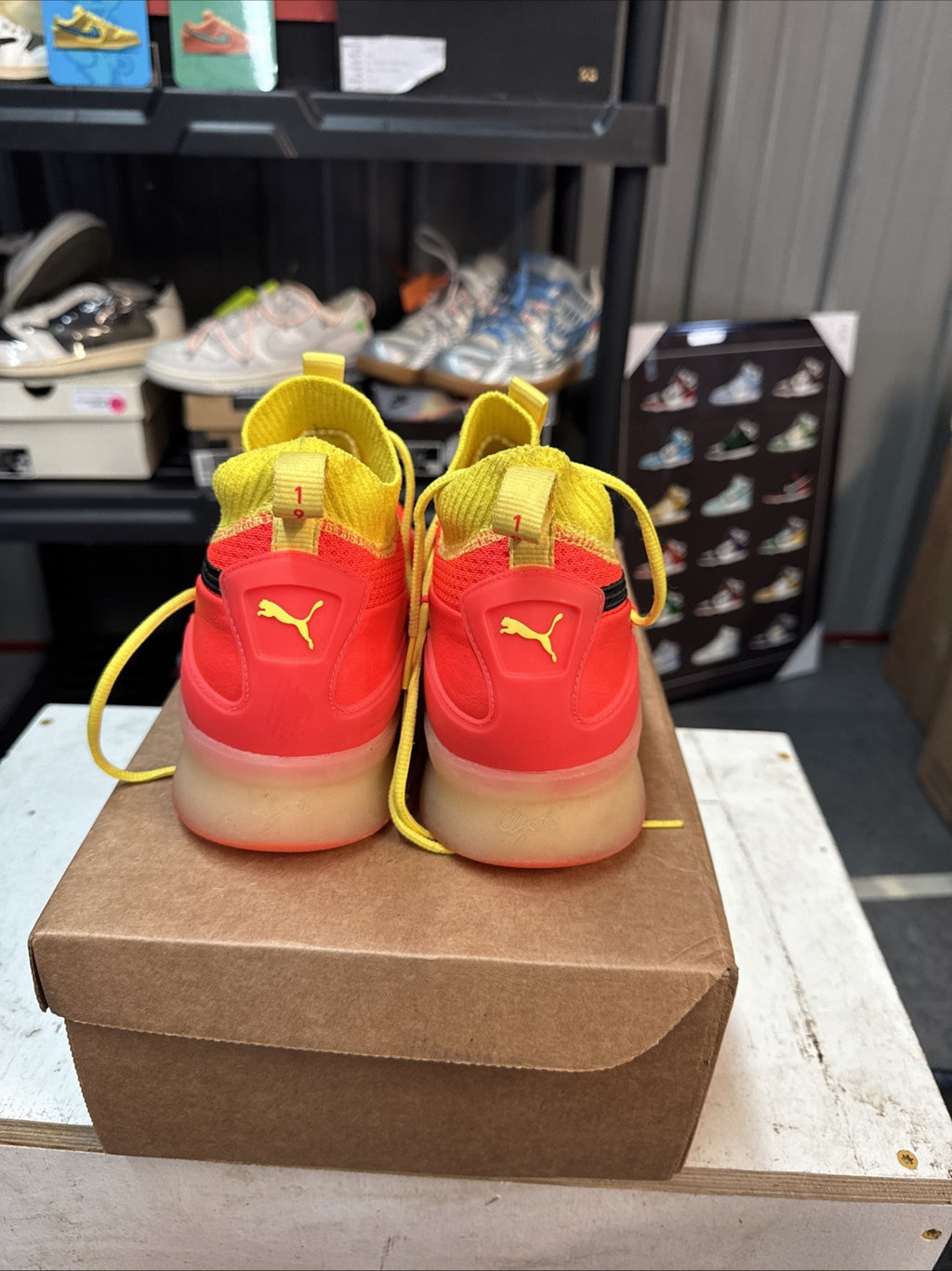 Size 9 - Puma Clyde Court Disrupt Red Blast | Replacement Box