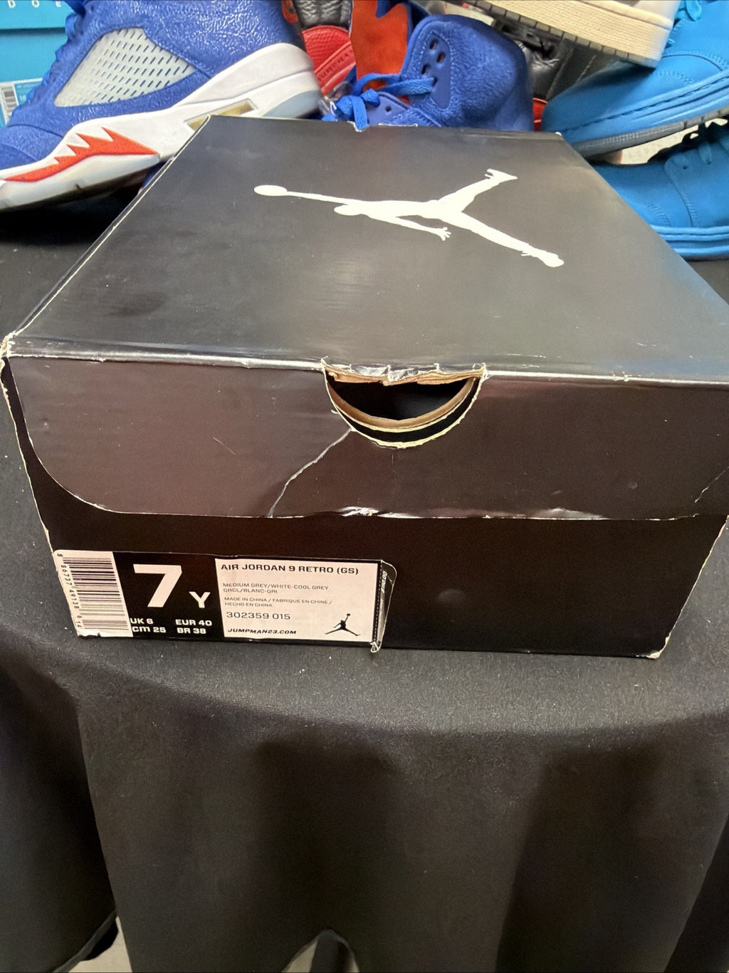 Size 7Y - Nike Air Jordan 9 Retro “Cool Grey” GS Shoes 302359-015 Ships Fast!