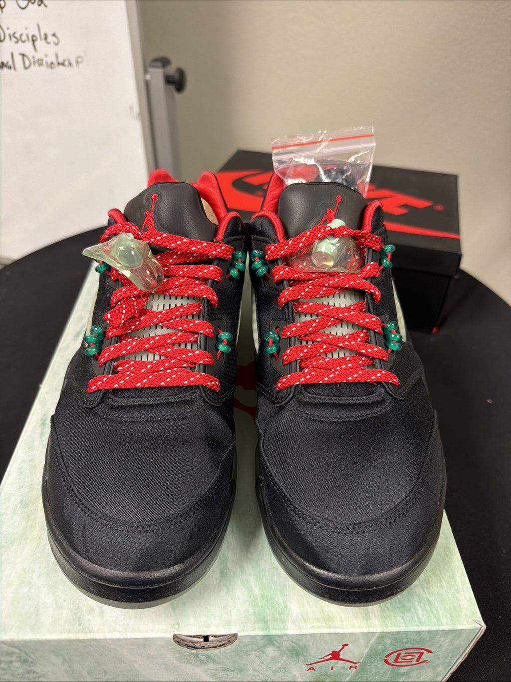 Size 10.5 Jordan 5 Low x Clot Anthracite Black Mens Lace Up Sneakers DM4640-036