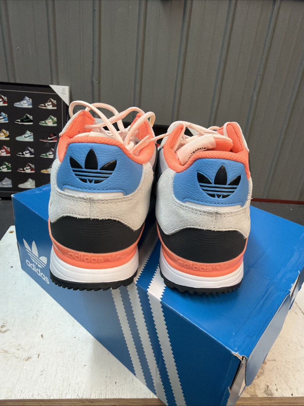 Size 10.5 adidas ZX 750 White Beam Green Orange (HQ6680)