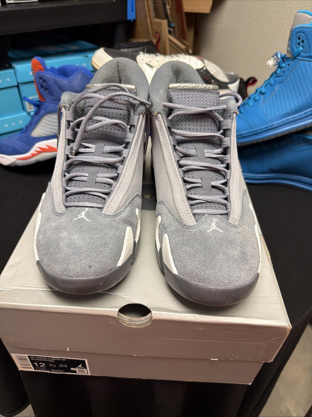 Size 12 - Nike Air Jordan 14 Retro Flint Grey with Receipt FJ3460-012