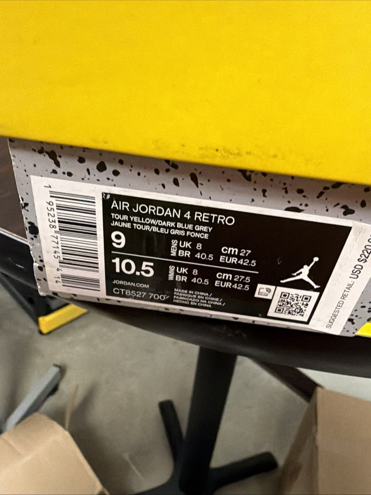  Air Jordan 4 Retro Tour Yellow/Dark Blue Grey