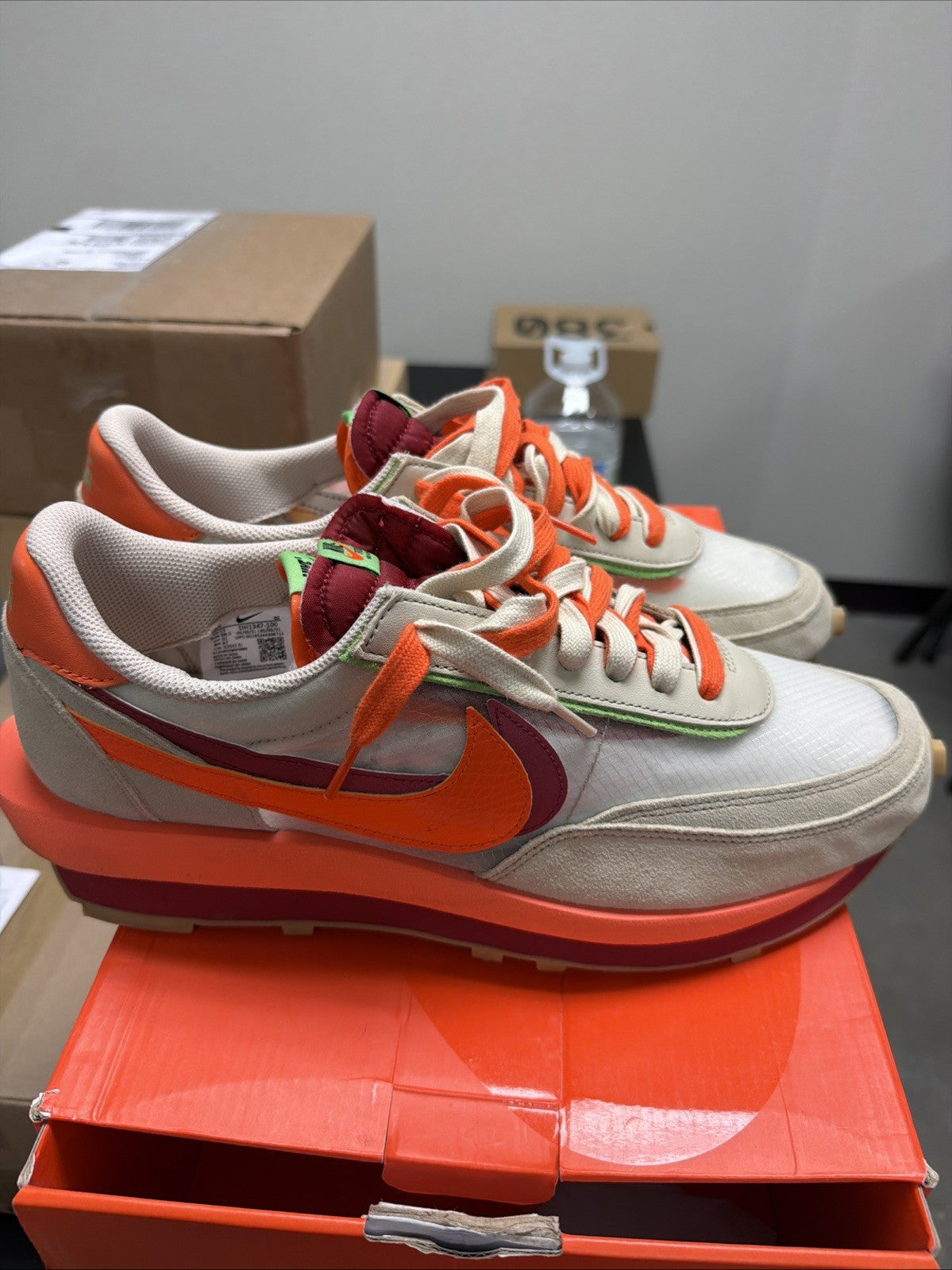 Nike LD Waffle x Clot x sacai “Net Orange Blaze”