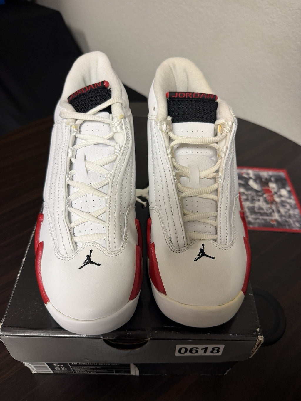 NIKE AIR JORDAN XIV 14 RETRO GS CANDY CANE CHICAGO RIP HAMILTON RED 5Y
