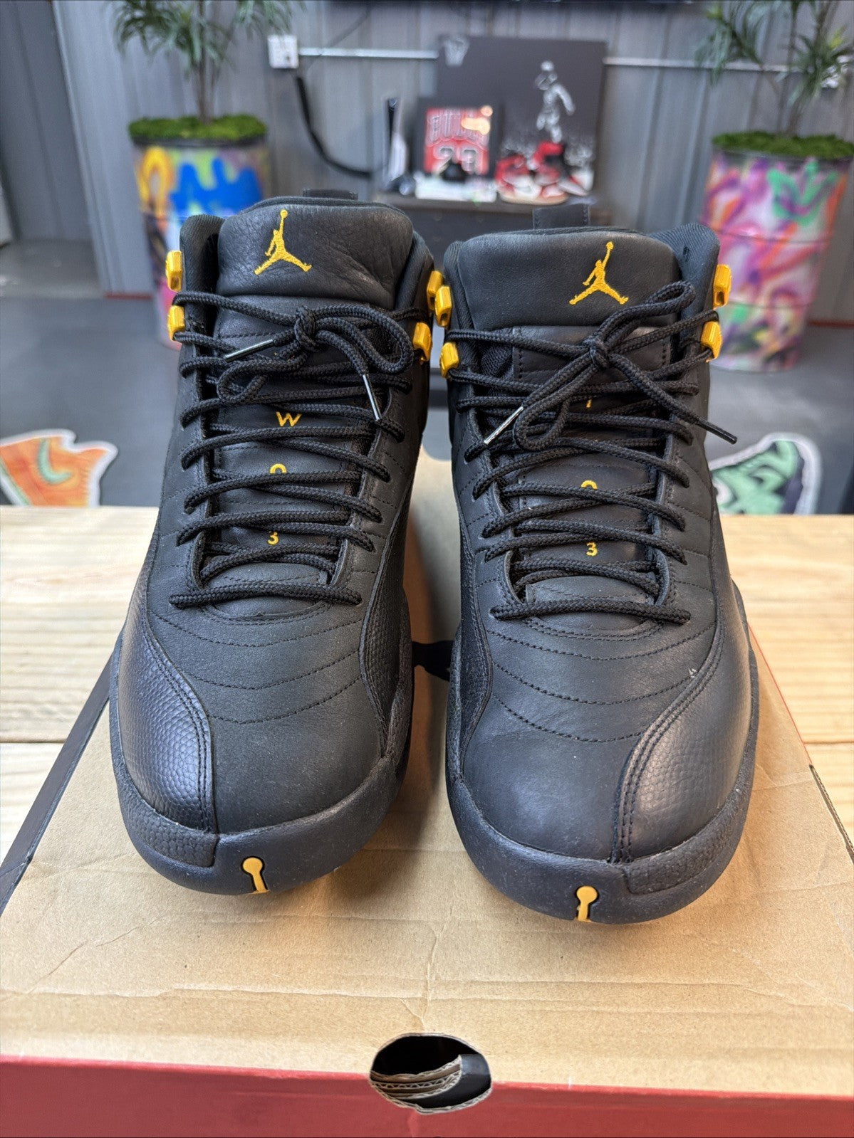 Size 14 - Jordan 12 Retro Mid Black Taxi