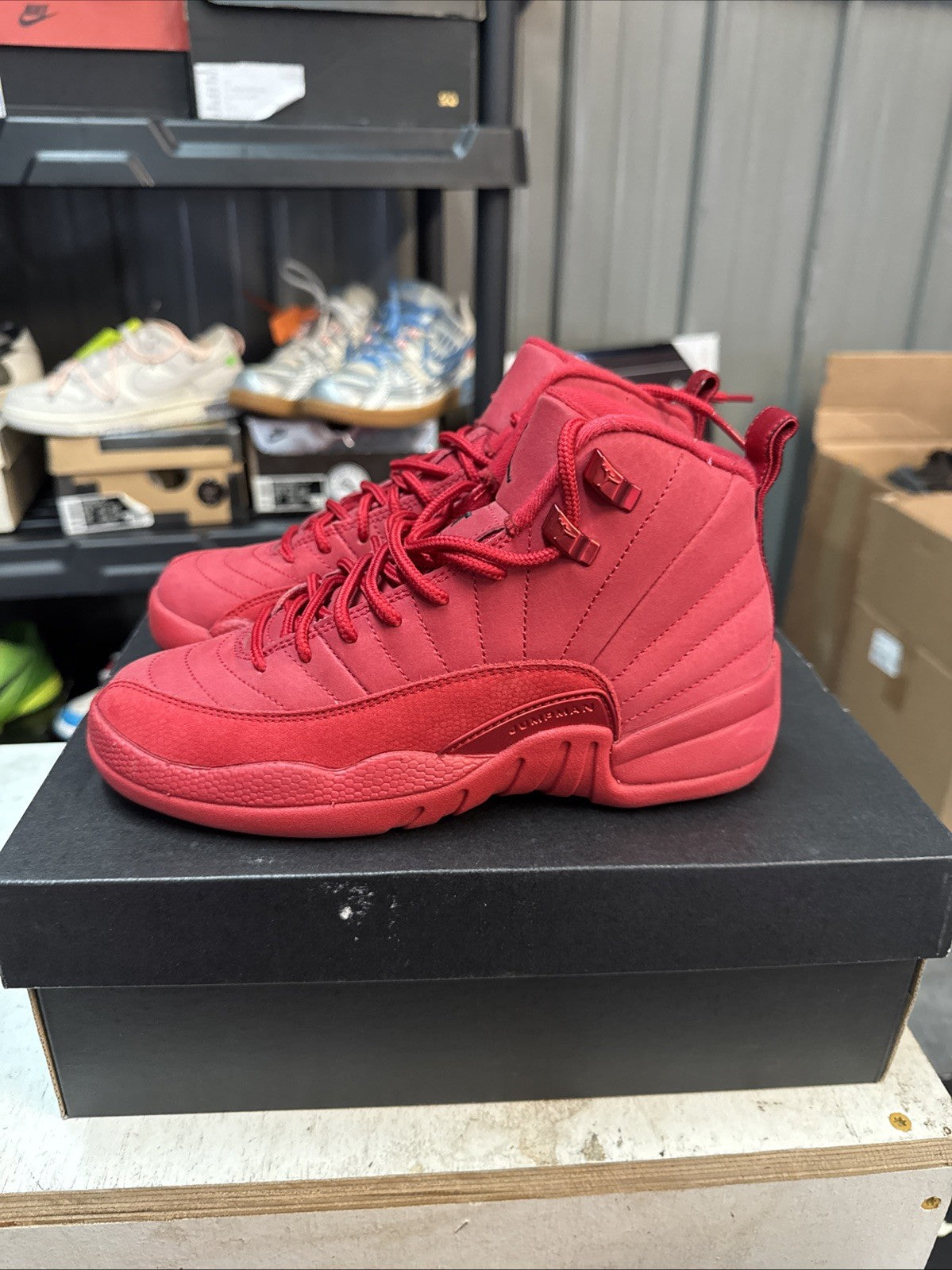 Size 4.5Y (GS) - Jordan 12 Retro Mid Gym Red