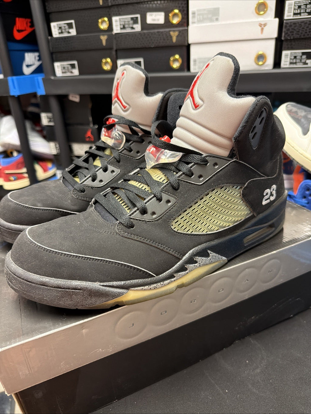 Size 14 - Air Jordan 5 Retro 2007 Black Metallic