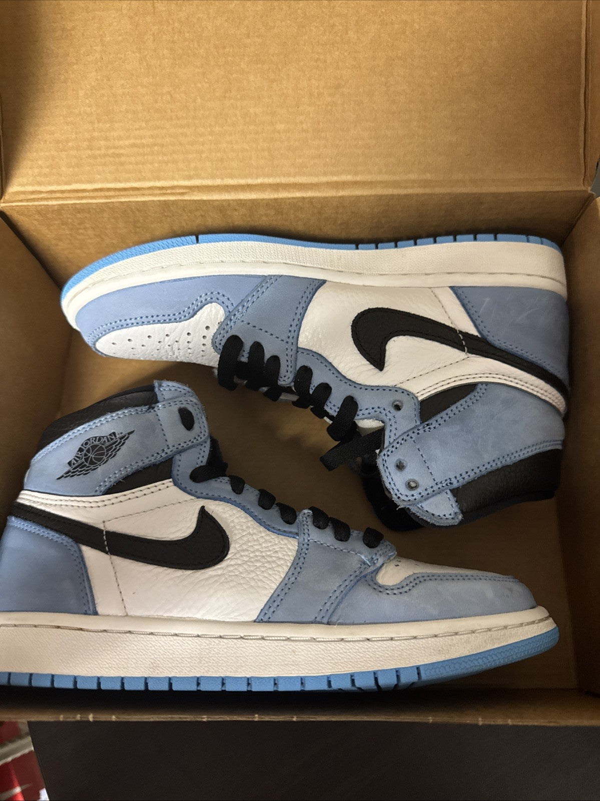 Jordan 1 Retro High White/ University Blue-Black (GS) Size 6.5Y *NO BOX*