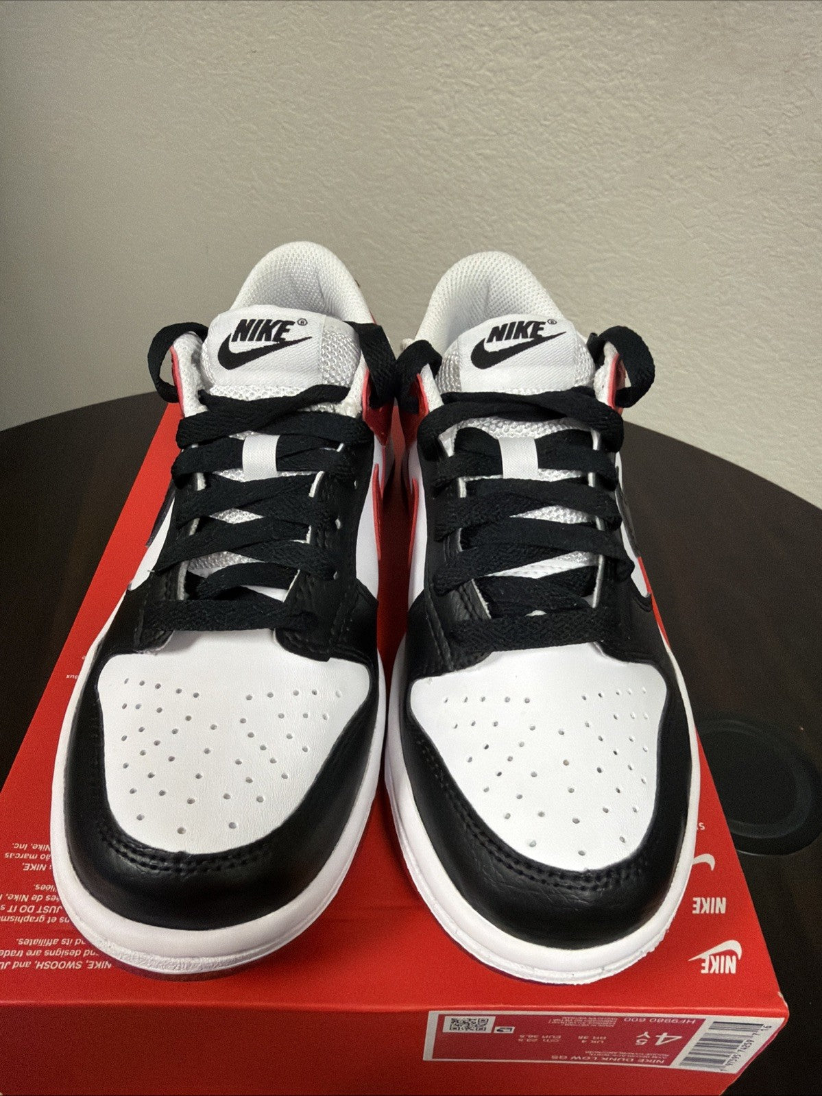 Nike Dunk Low Big Kids' Shoes (Gym Red/White/Black)