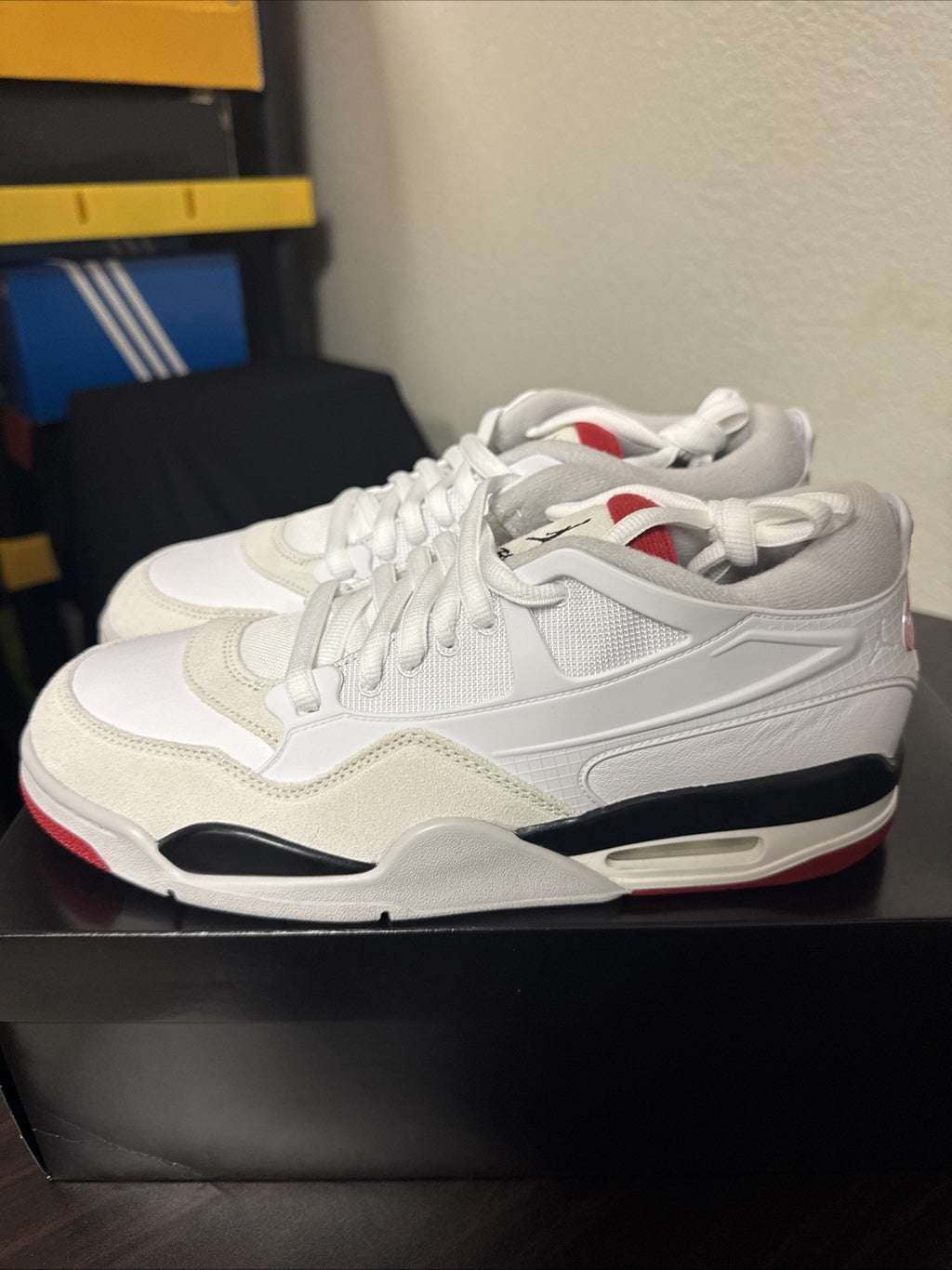 Jordan 4 RM White Varsity Red Fire Red Mens Shoes Size 11   |  No Box