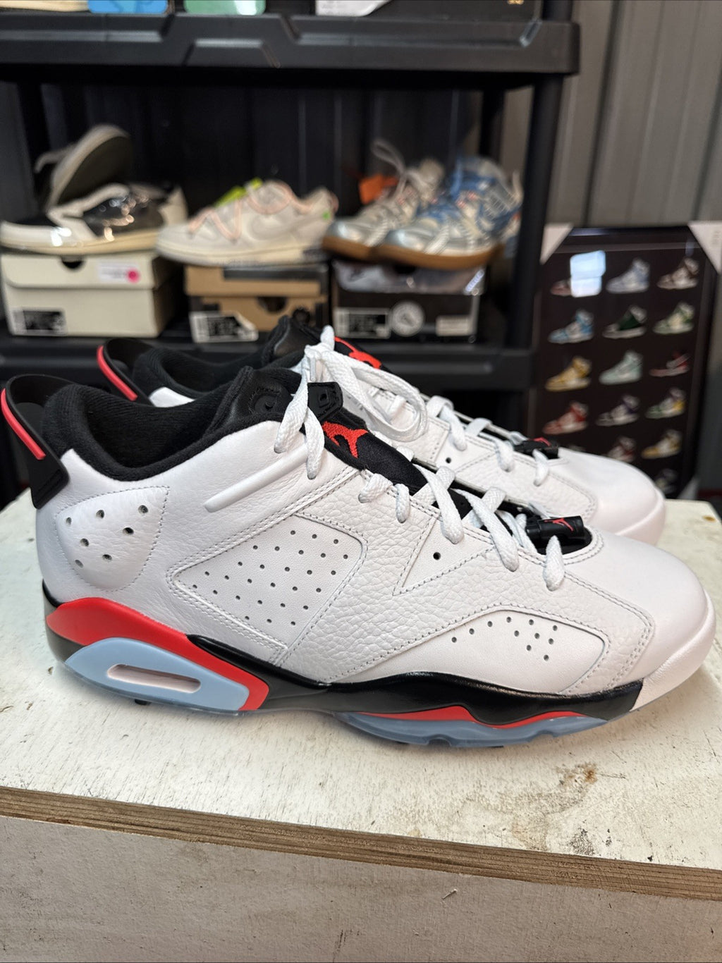Size 12 - Air Jordan 6 Retro Golf Low White Infrared | Replacement Box