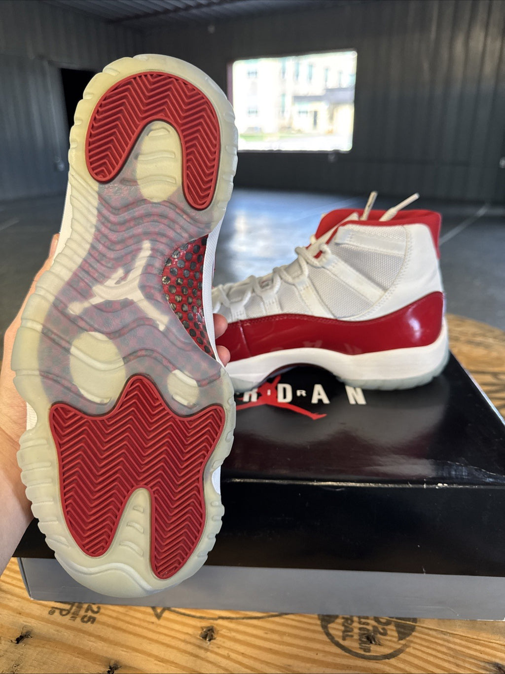 Size 10 - Air Jordan 11 Retro Shoes Cherry Varsity Red |