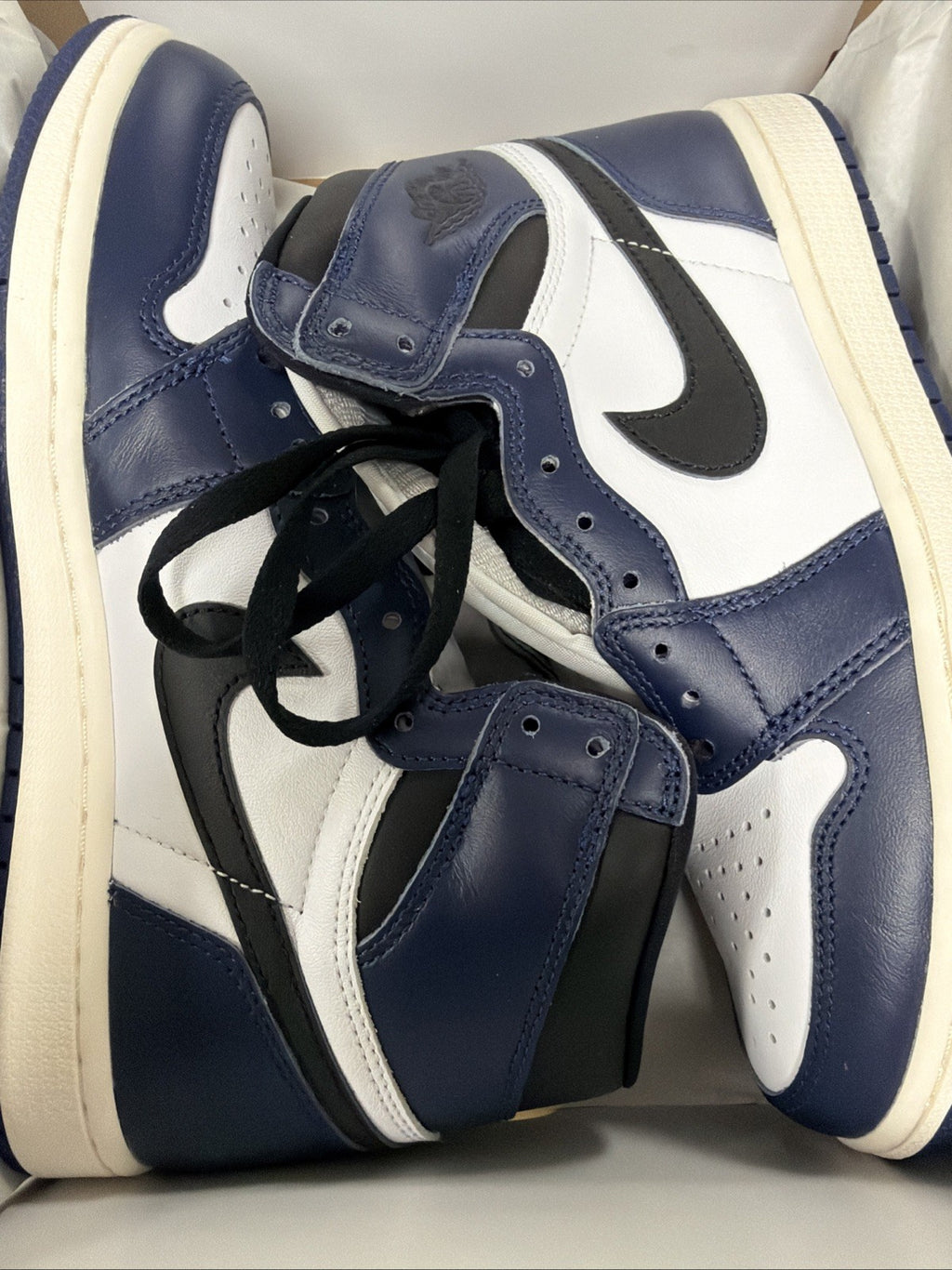Nike Air Jordan 1 Retro High OG Midnight Navy Black White DZ5485-401 Size 8