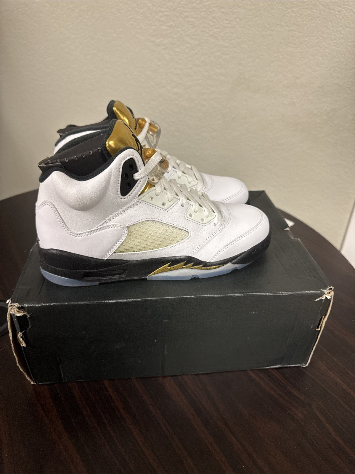 5y - Nike Air Jordan 5 V Retro Olympic 2016 440888-133 Gold